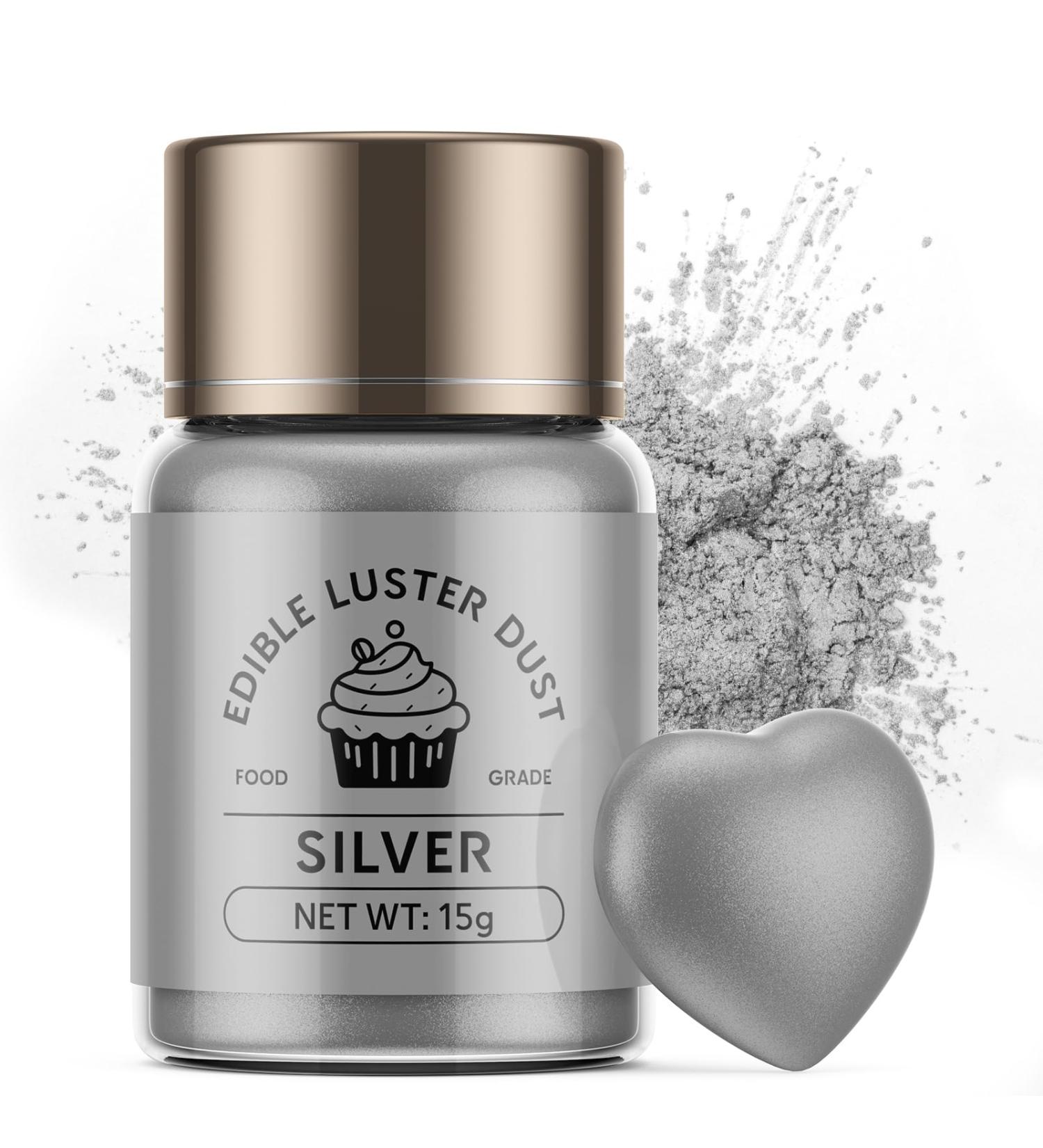 Buy Wwtop Silver Edible Glitter - 15g Tasteless Powder for Drinks Cakes Chocolates Cupcakes & More - Perfect for Parties & Baking - Buy Online on GoSupps.com