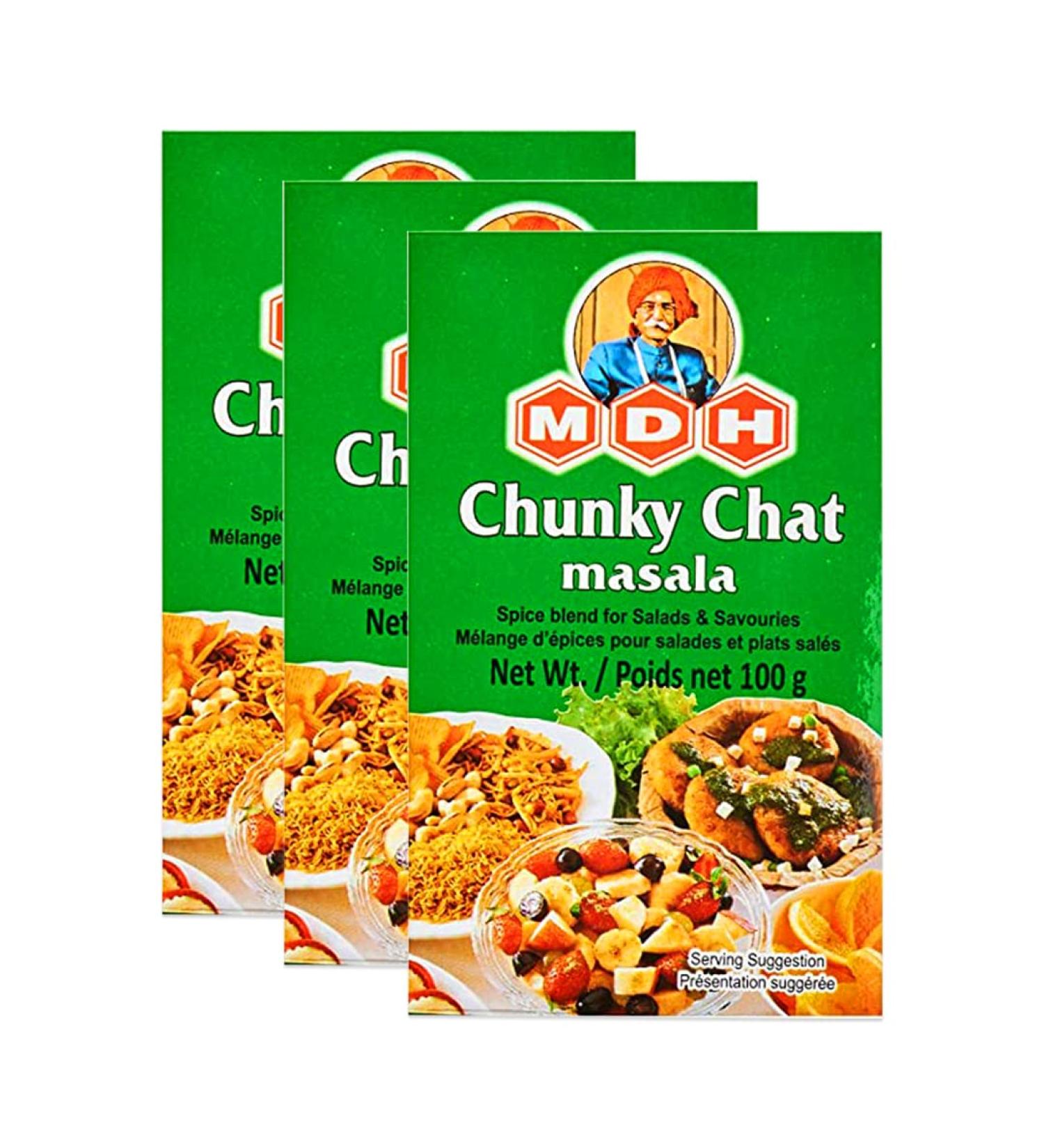 MDH | Chunky Chat | Masala | 100g | Indian Spice | Indian Origin | No Color added (Pack of 3) - Buy Online on GoSupps.com
