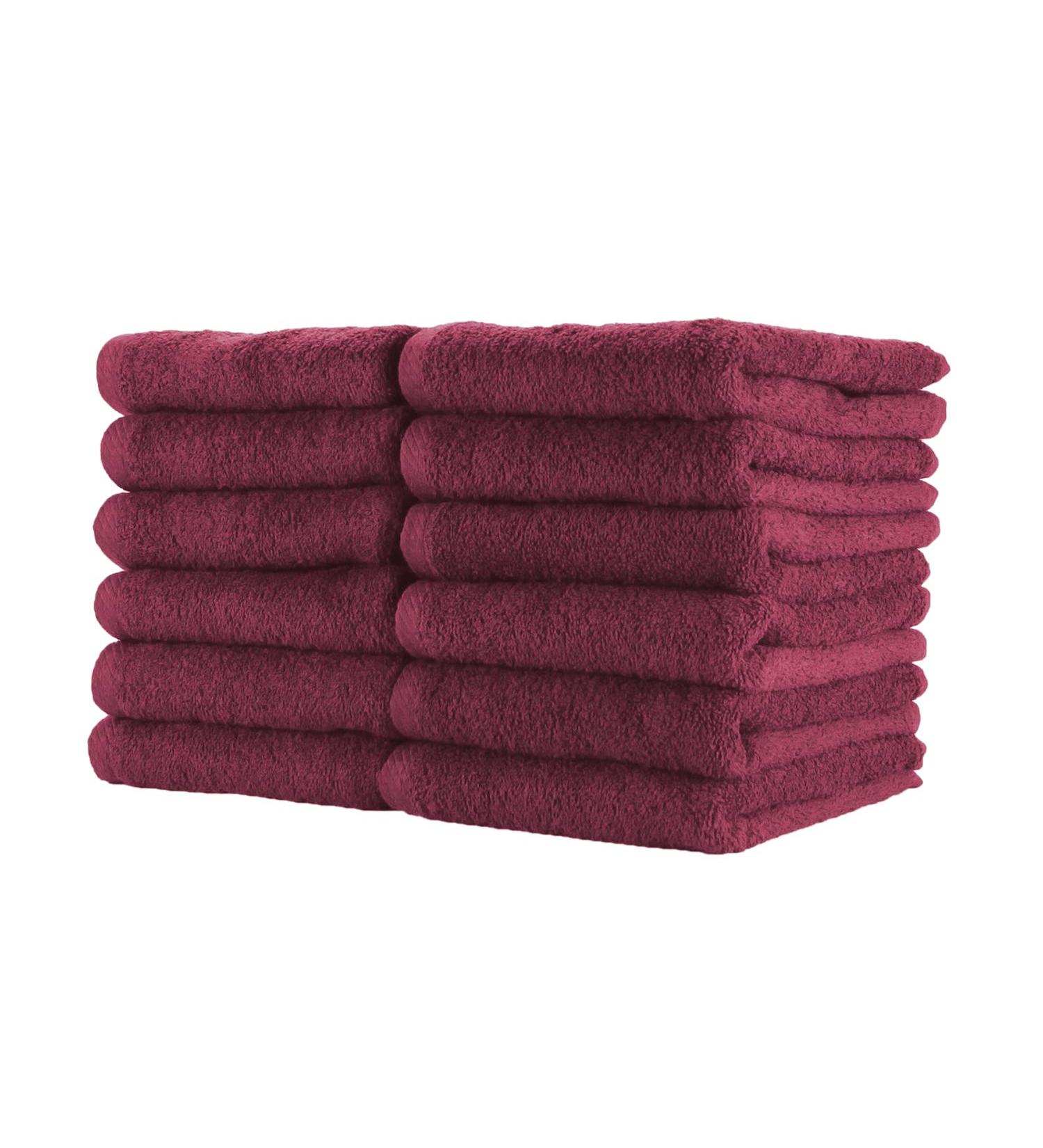 Arkwright Bleach-Safe Salon Towels - 100% Cotton Soft & Super Absorbent 12 Pack Burgundy Fast Drying Cosmetology & Spa Essentials - Buy Online on GoSupps.com