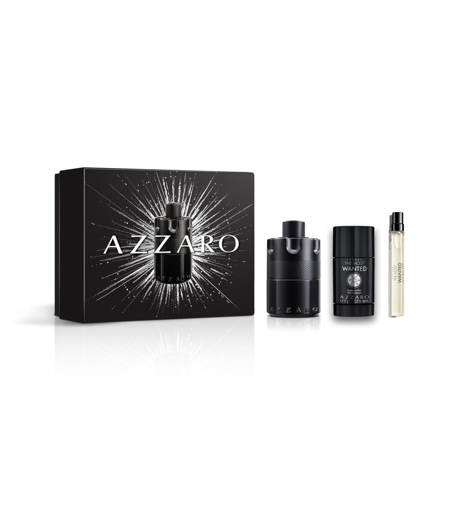 Azzaro The Most Wanted Eau de Parfum Intense - Seductive Mens Cologne Gift Set - 3-Piece Set Includes Full Size Fragrance (100ml) + Travel Size Spray (10ml) + Deodorant Stick (77g) - Gifts for Men - Buy Online on GoSupps.com