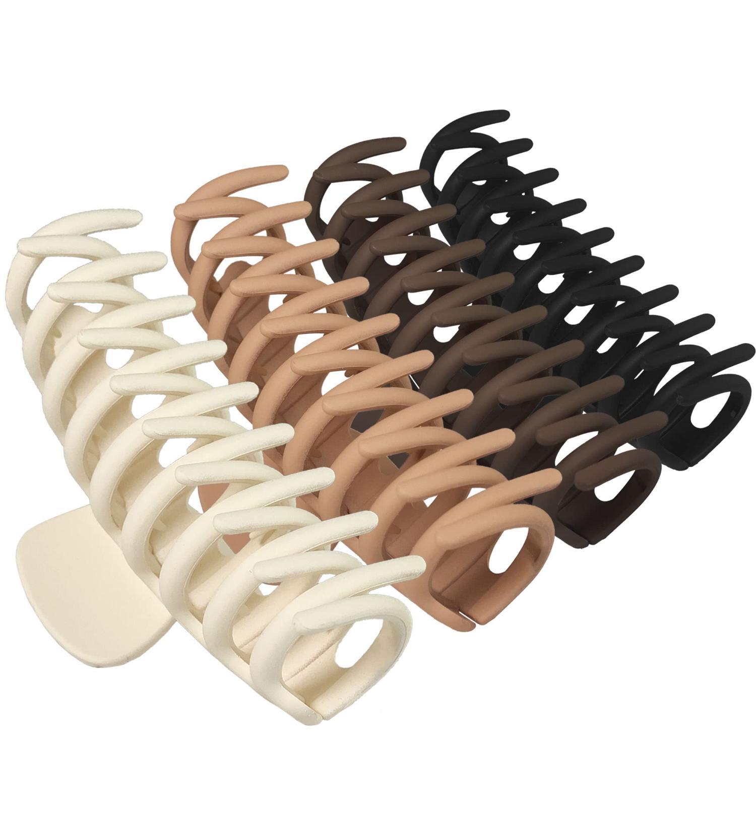 OWIIZI Large Claw Clips for Thick Hair - Matte Big Hair Claw Clips for Strong Hold - 4 Pack Jumbo Hair Clips for Women with Long Thick Hair - Buy Online on GoSupps.com