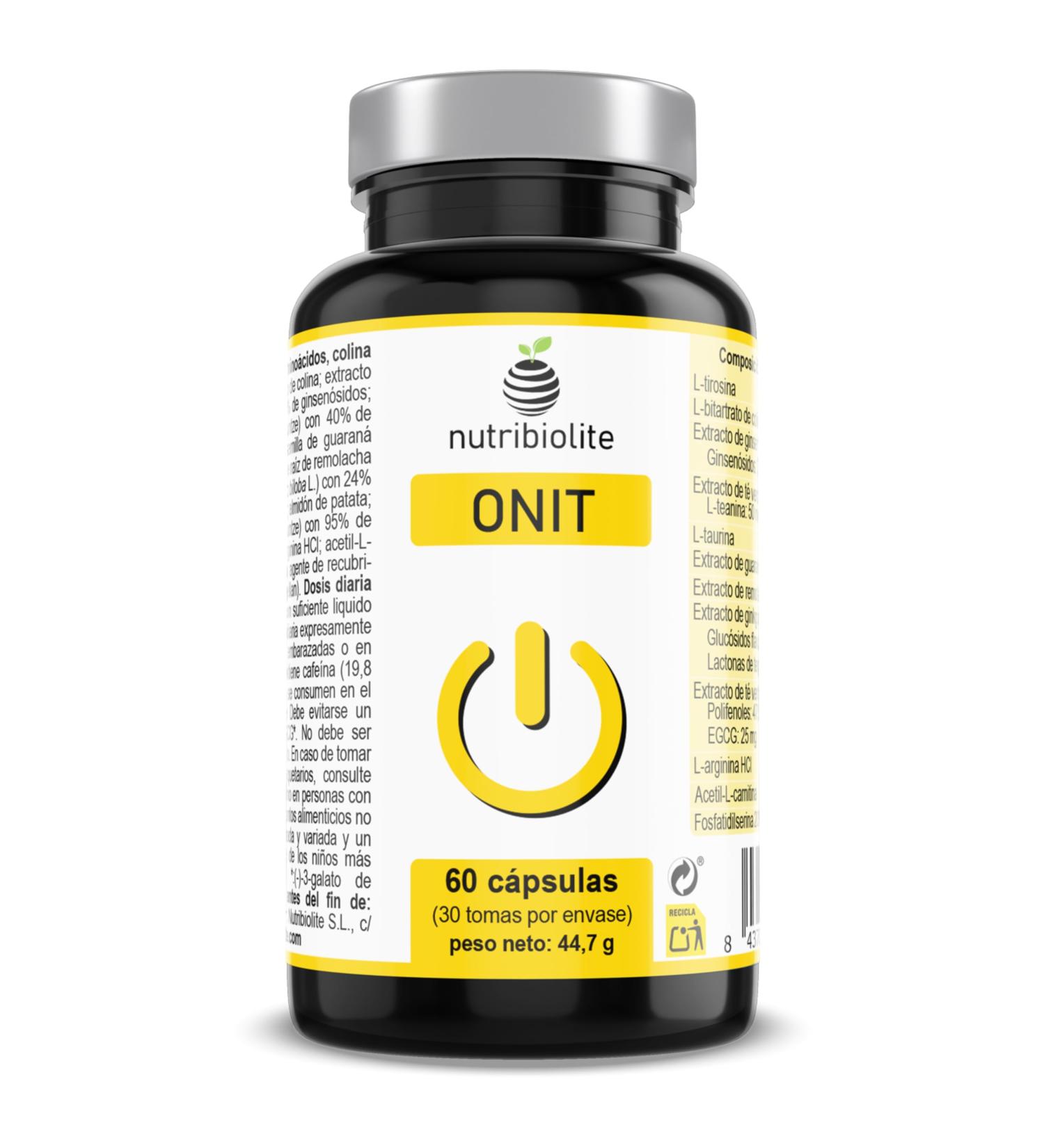 Natural Nootropics - Ginseng Ginkgo Choline Tyrosine Taurine Green Tea Guarana Beetroot Carnitine Theanine Arginine Phosphatidylserine - ONIT Memory Concentration Energy Mental Fatigue - Buy Online on GoSupps.com