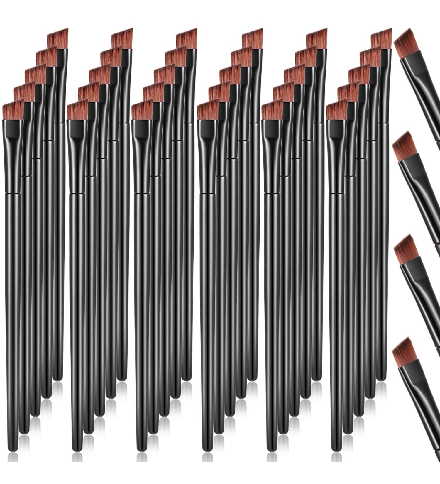 100 Pack Disposable Angled Eyebrow Brushes - Salon Quality Tinting and Makeup Tool - Buy Online on GoSupps.com