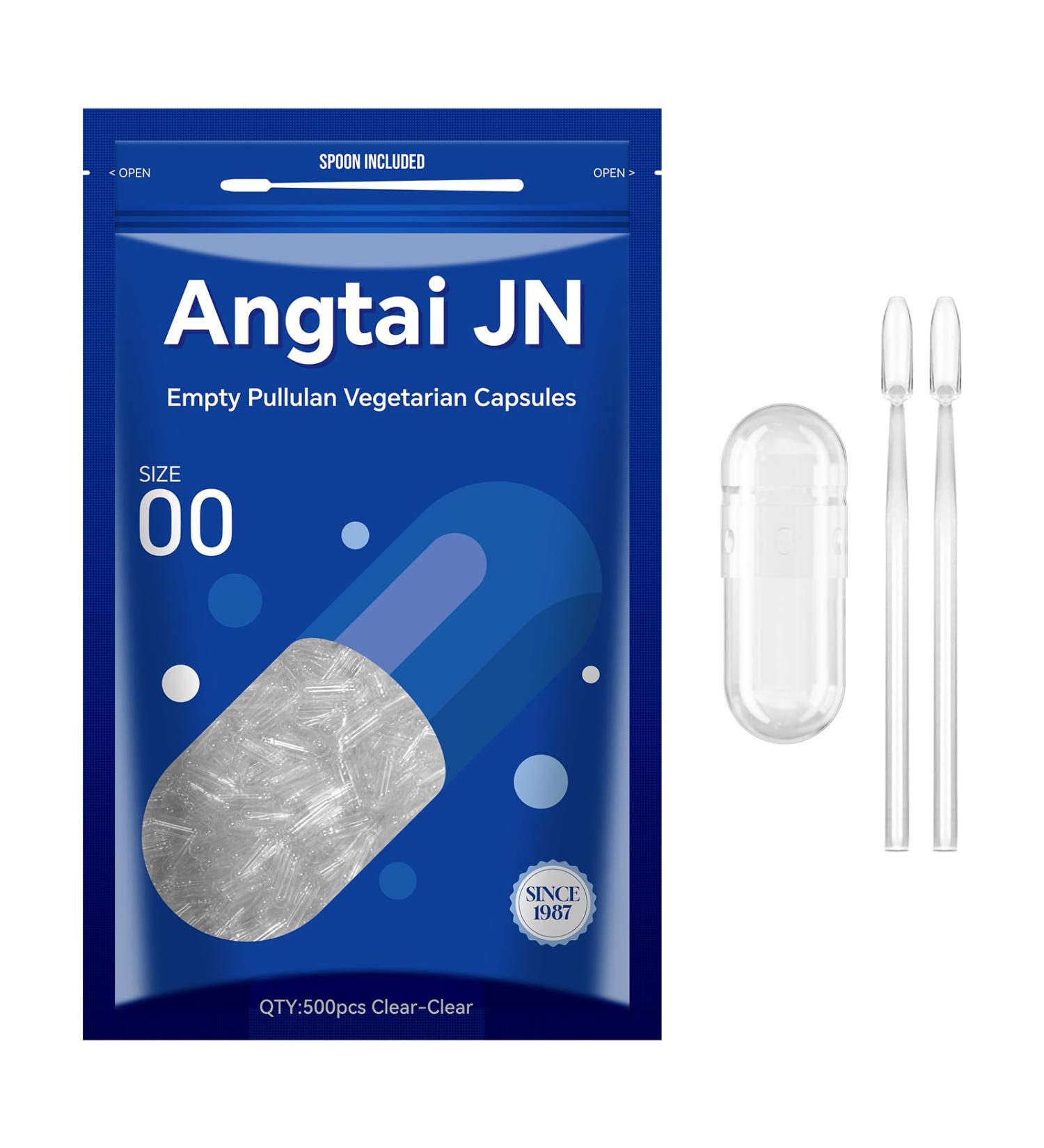 Buy 500 Clear Vegetarian Empty Capsules Size 00 - DIY Supplements - Pullulan Capsules with Micro Lab Spoons | High-Quality Fillable Caps - Buy Online on GoSupps.com
