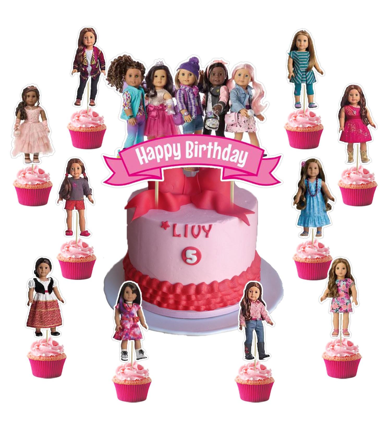 37Pcs American Doll Party Cake&Cupcake Toppers for Birthday Party Supplies Boys' Theme Birthday Party Decoration - Buy Online on GoSupps.com