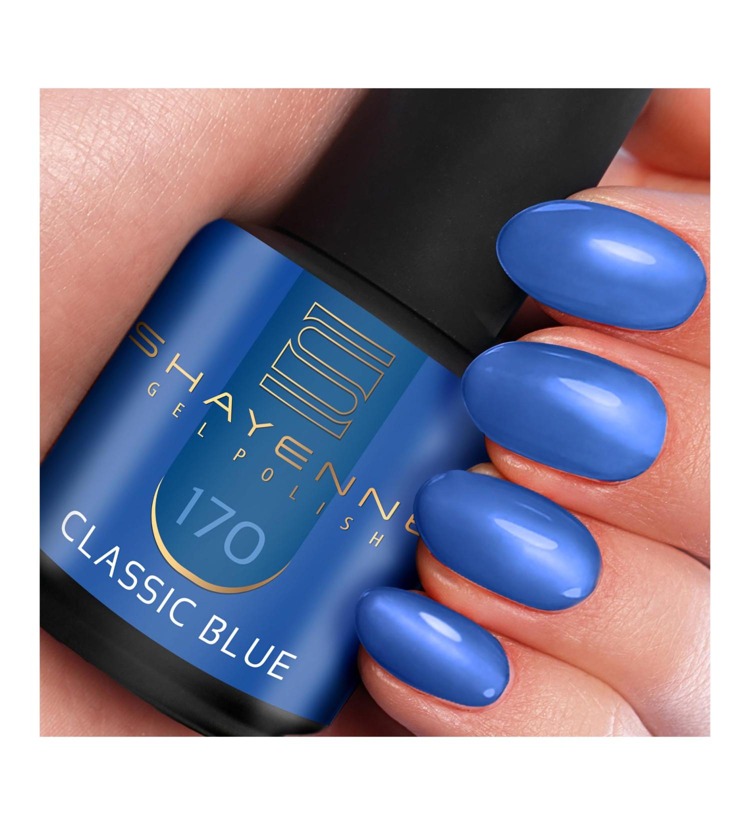 SHAYENNE Made in Germany Shellac Gel Nail Polish 15 ml for UV LED Lamp | 170 Classic Blue | Gel Nail Polish for UV Nail Lamp | LED Nail Polish Gel Polish Nail Gel - Buy Online on GoSupps.com