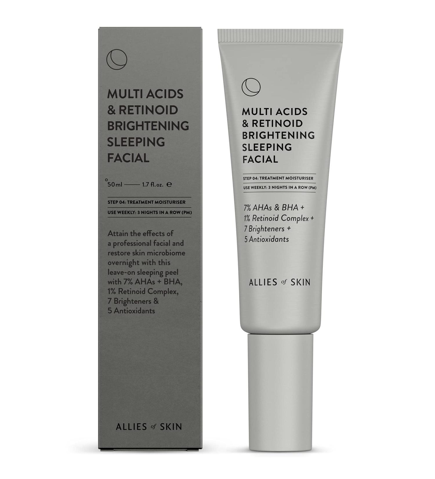 Multi Acids & Retinoid Brightening Sleeping Facial - Rejuvenate Brighten & Hydrate | International Shipping Available - Buy Online on GoSupps.com