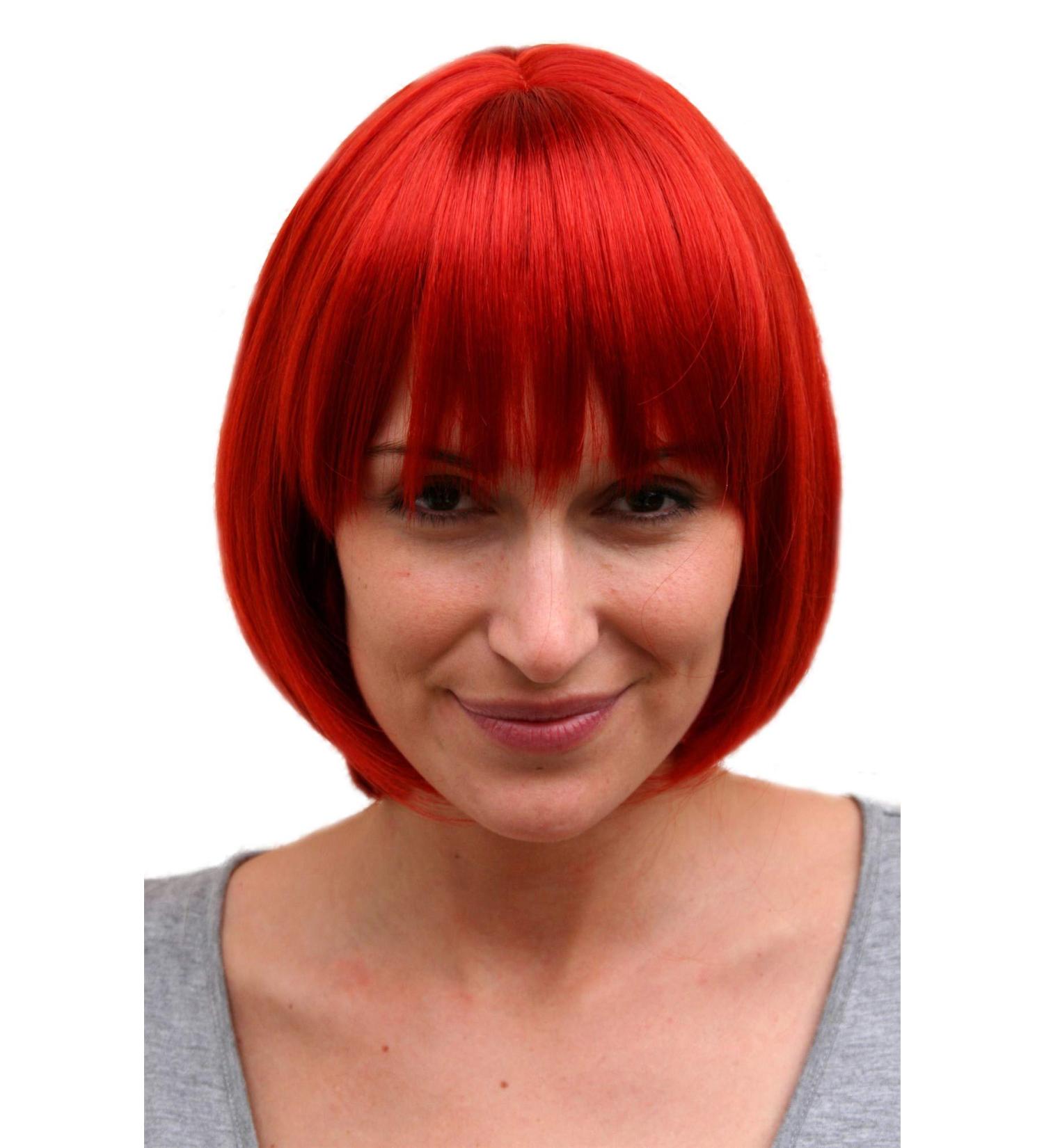 WIG ME UP 742-135 Bob Wig | Short Straight Red Femdom Style - 25 cm - Buy Online on GoSupps.com