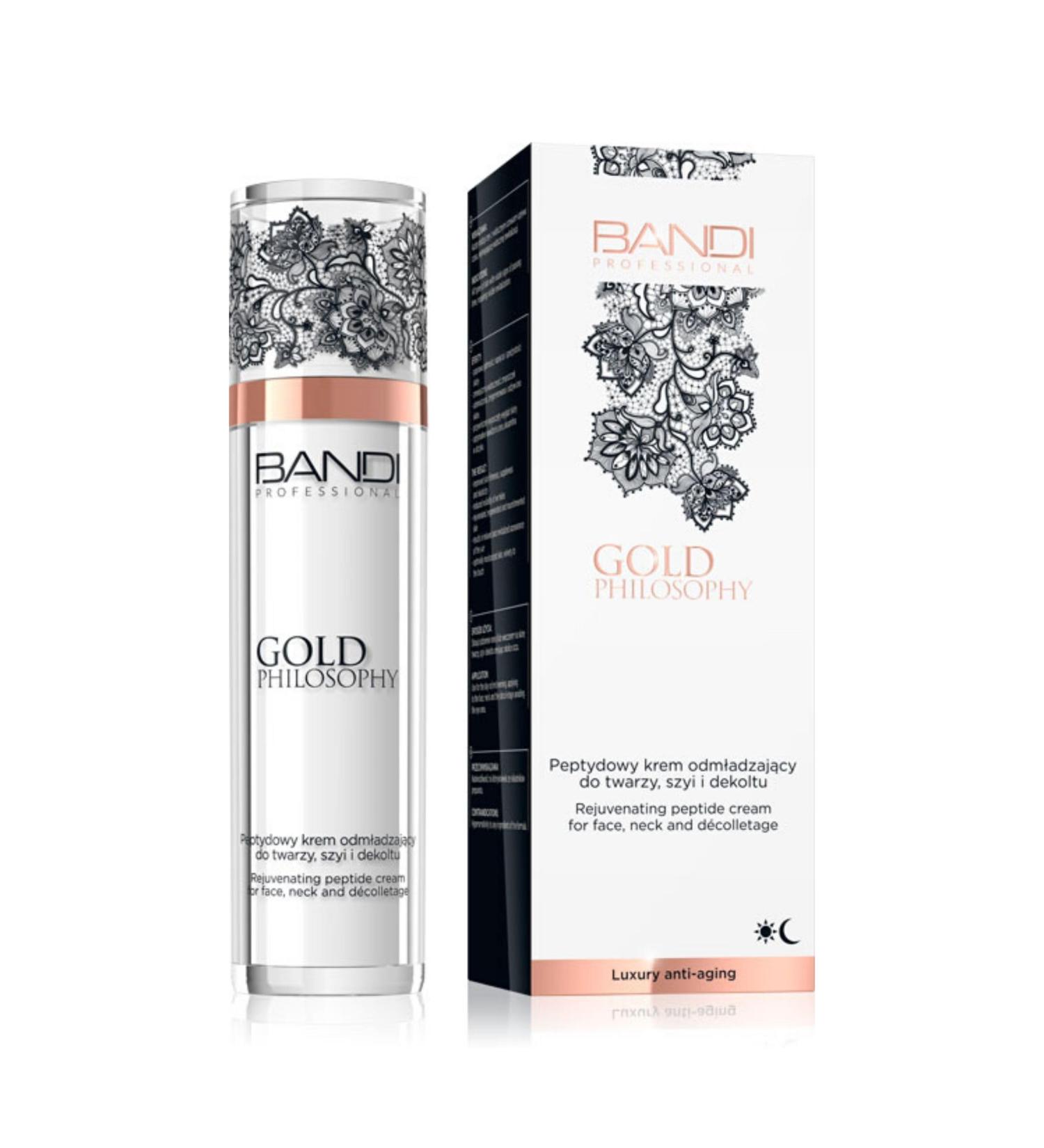 Bandi Gold Philosophy Peptide Rejuvenating Cream for Face Neck and D collet Peptide Rejuvenating Cream for Face and Neck