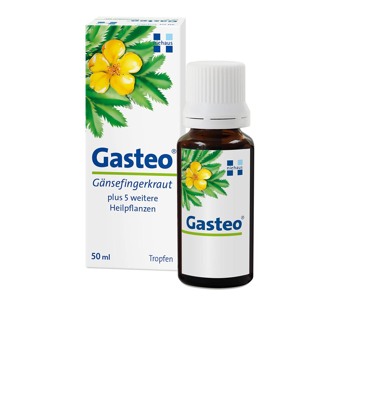 Gasteo Stomach Drops - 50ml | 6 Unique Gastrointestinal Medicinal Plants for Instant Relief - Shop Internationally - Buy Online on GoSupps.com