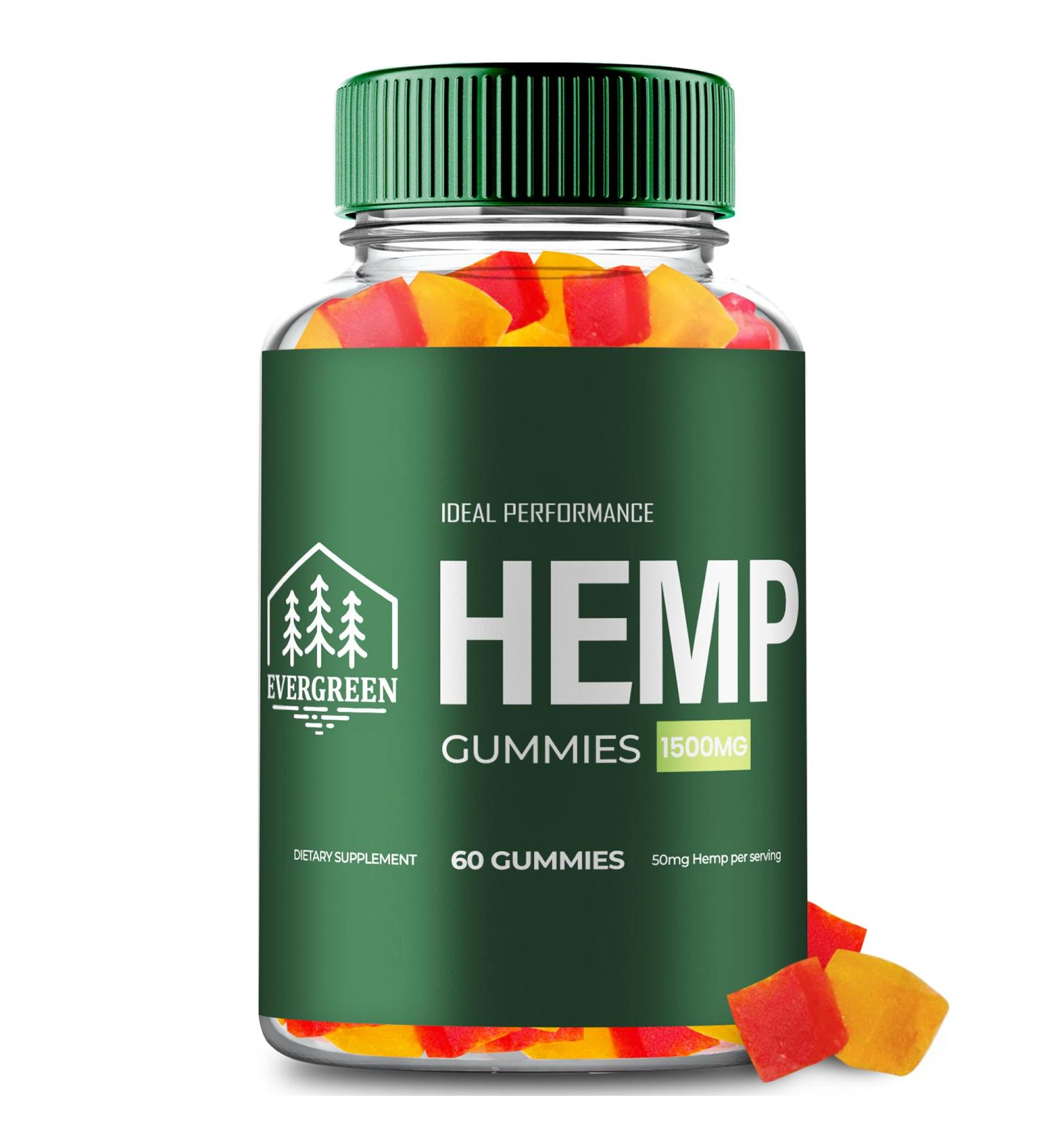 Evergreen Hemp Gummies - Ever Green Supplement Hemp Gummies - Maximum Strength All Natural Overall Health and Wellness Support Evergreen Health Gummy Reviews (60 Gummies) - Buy Online on GoSupps.com