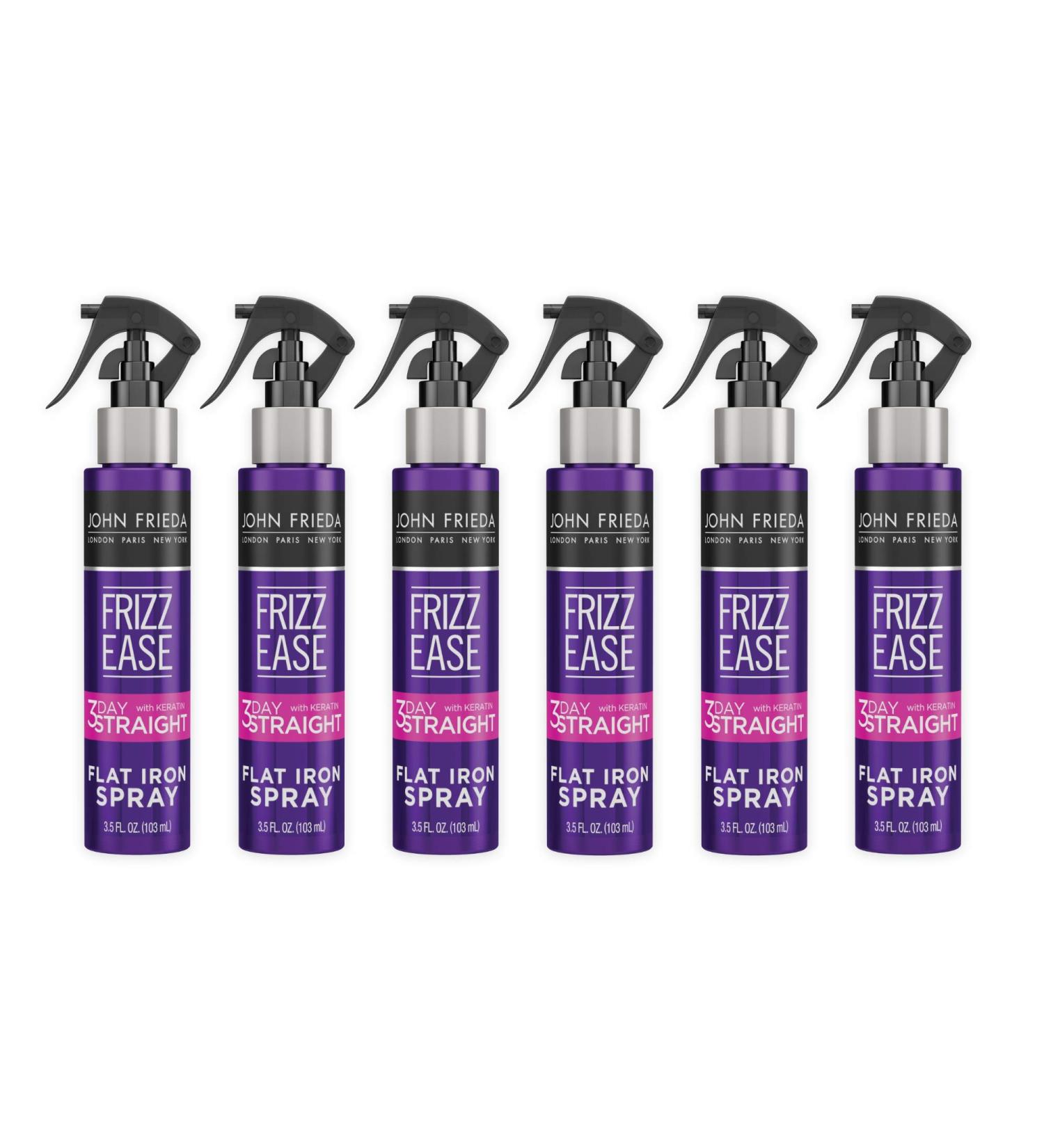 Buy John Frieda Frizz Ease 3-Day Flat Iron Spray - Heat-Activated Straightening with Keratin Protein 3.5 oz (Pack of 6) - Best International Shipping - Buy Online on GoSupps.com