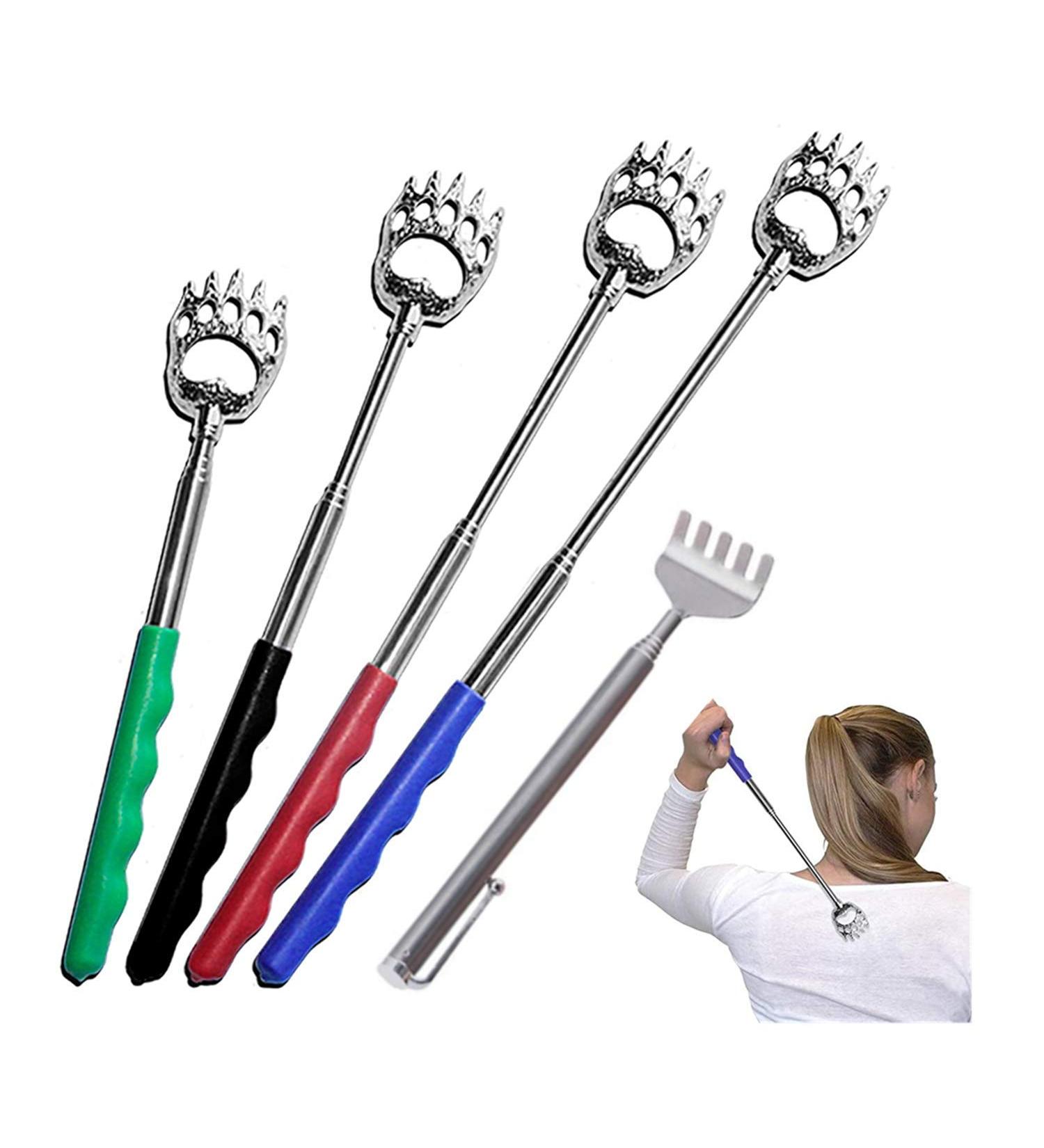 5-Piece Stainless Steel Telescopic Back Scratcher Set - Adjustable Handle Great for Head & Back Relief (Random Colors) - Buy Online on GoSupps.com