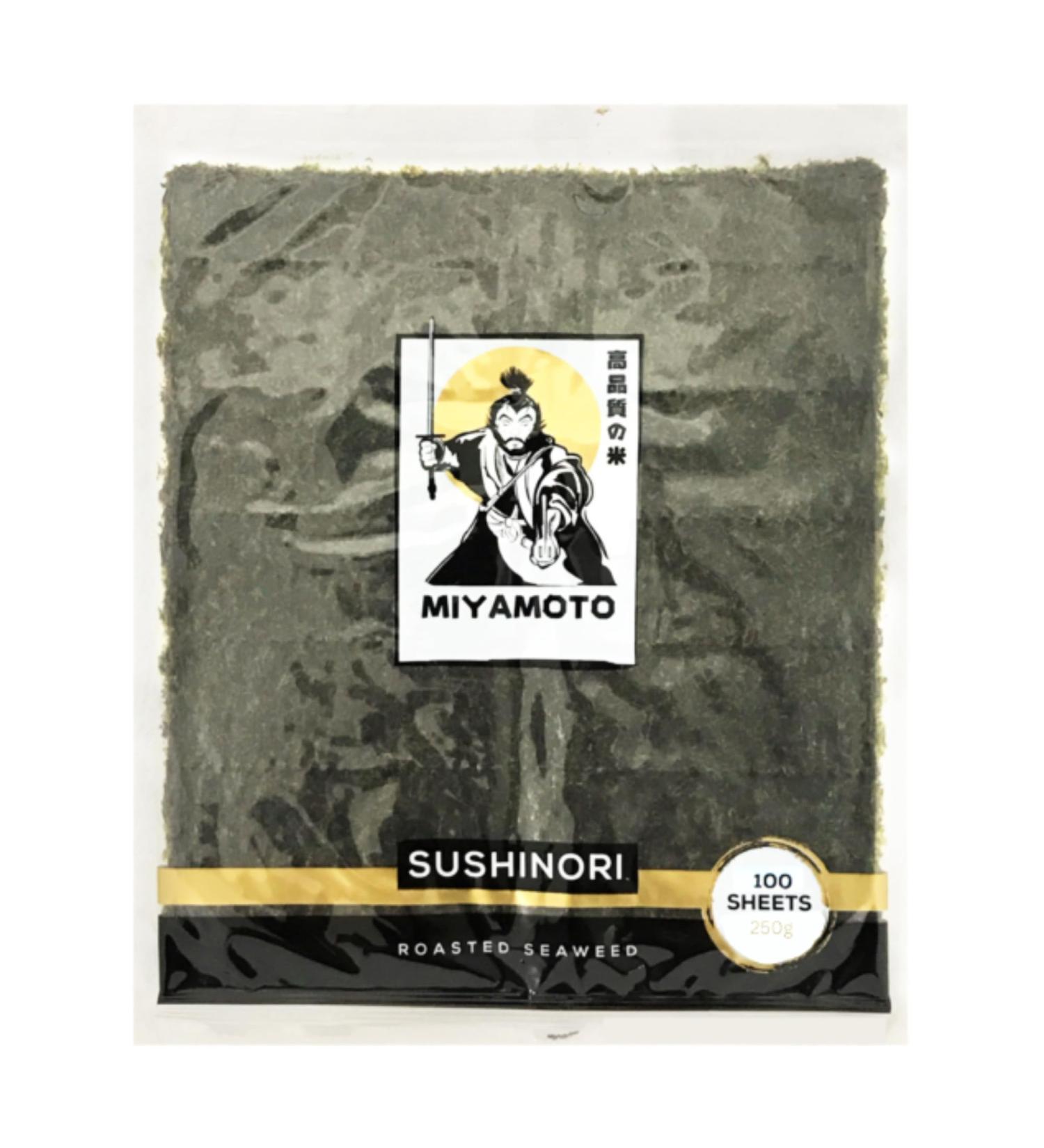 Miyamoto Roasted Seaweed 250g (Pack of 1) | 19x21cm-100 Sheets - Buy Online on GoSupps.com