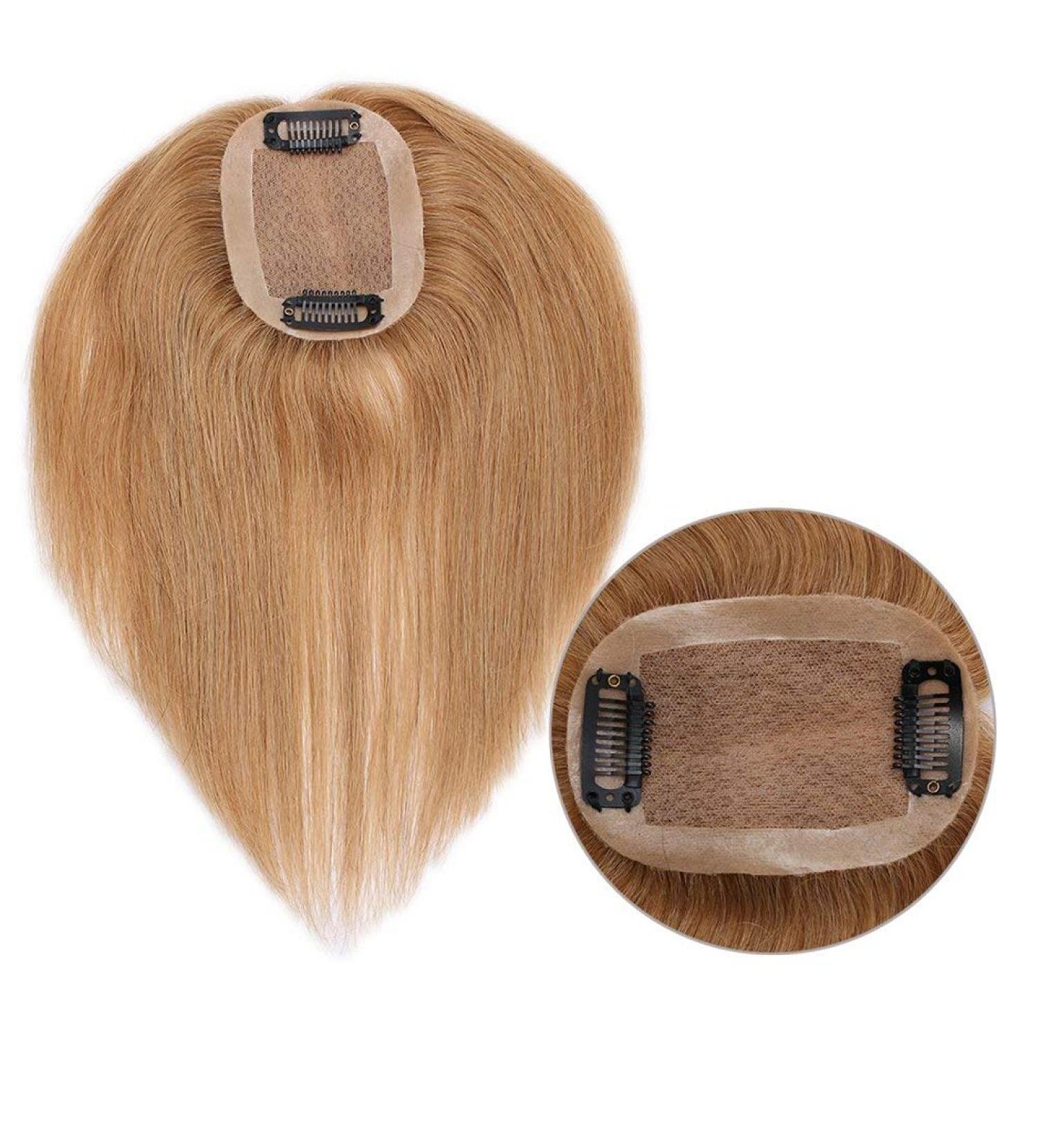 Mono Echo Hair Crown Wig Topper | 7x10 cm Clip-In for Thin Hair | 30 cm Dark Blonde Women's Hairpieces - Buy Online on GoSupps.com