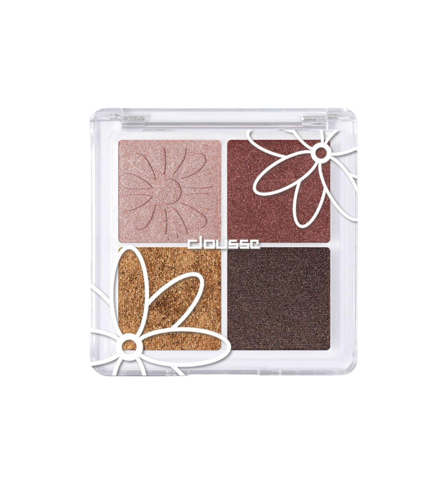 Eyeshadow - Waterproof 4 Colors Eye Shadow Palette Waterproof Neutral Shimmer & Matte Eye Powder Makeup Pallet Palette Eyeshadow for Girls 02 - Buy Online on GoSupps.com