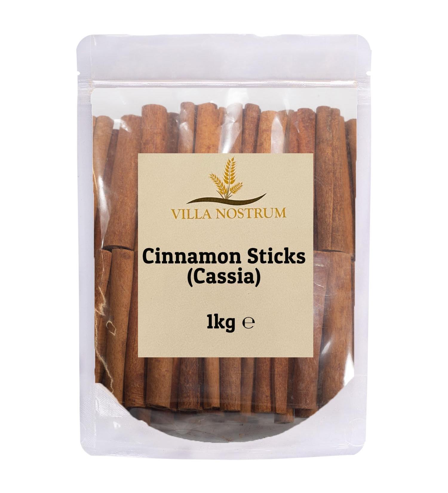 Cinnamon Sticks 8cm (Cassia) 1kg by Villa Nostrum