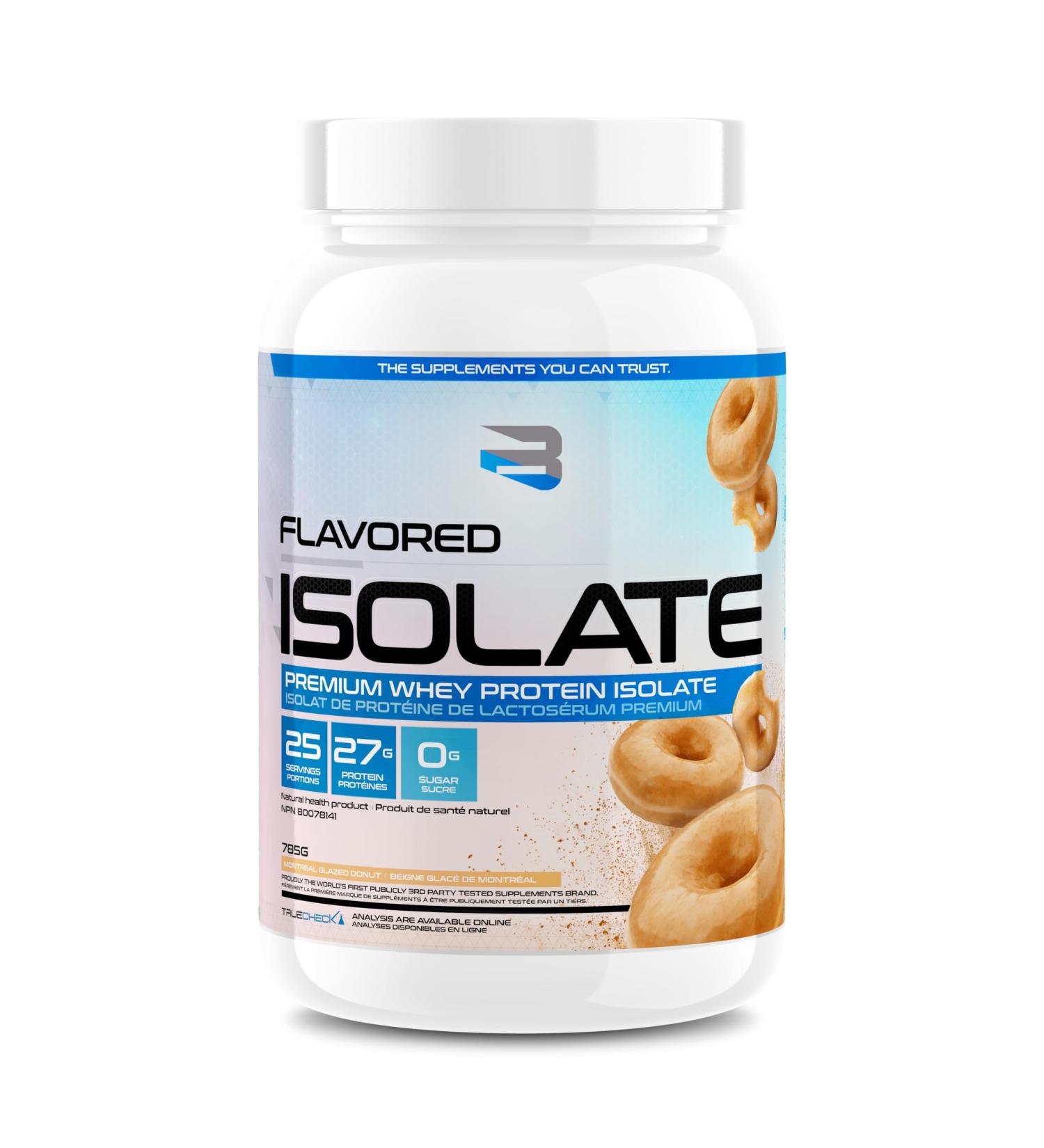 Believe Supplements Protein Powder -Publicly 3rd Party Tested Whey Protein Powder for Muscle Growth Strength & Recovery Easily Mixable for Shakes Smoothies and Baked Goods Rich & Creamy Taste (25 scoop Montreal Glazed Donut) Montreal Glazed Donut 25 scoop - Buy Online on GoSupps.com