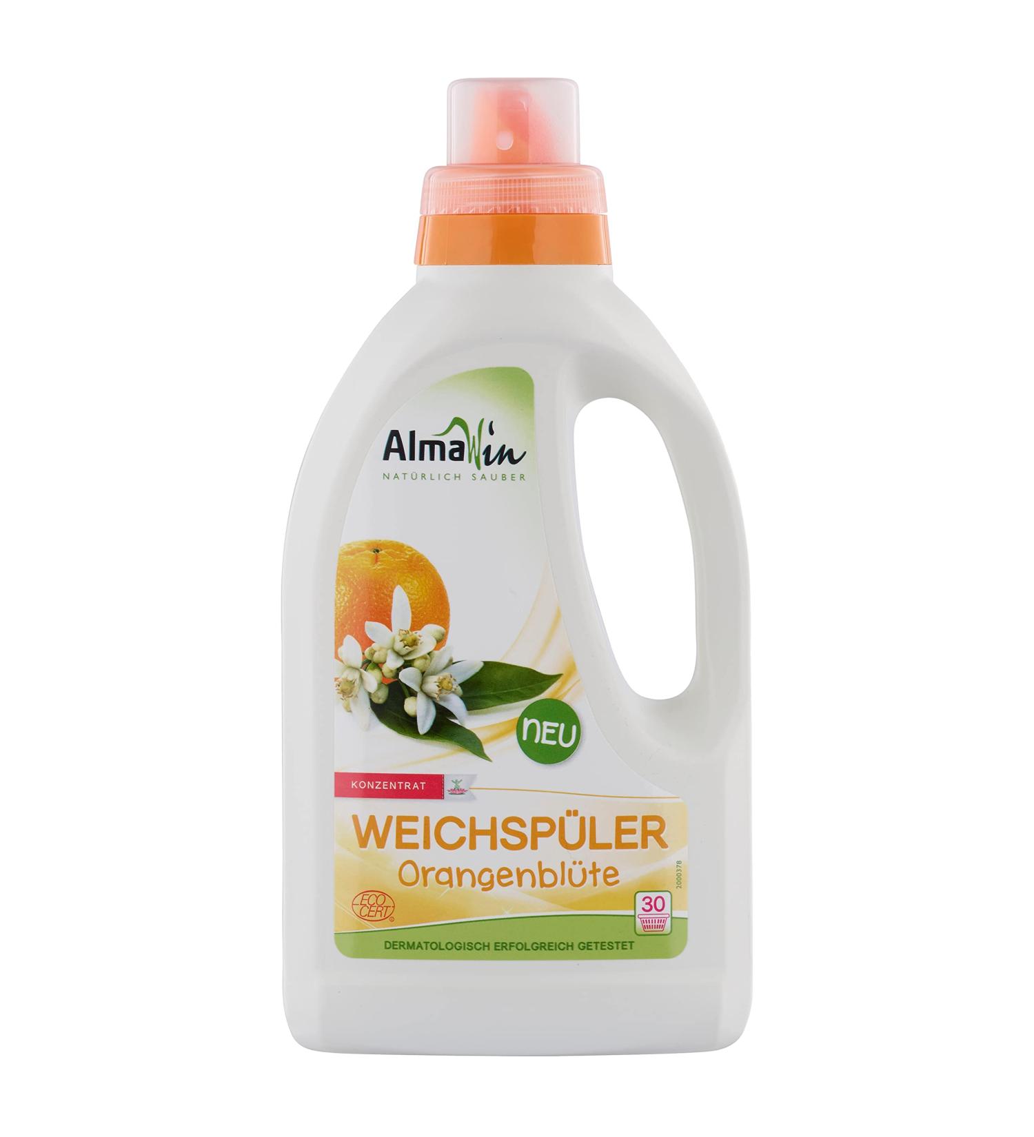 Almawin KO Fabric Softener - Orange Blossom 750ml | Vegan Essential Oils 30 Wash Loads Fresh Orange Scent - Buy Online on GoSupps.com
