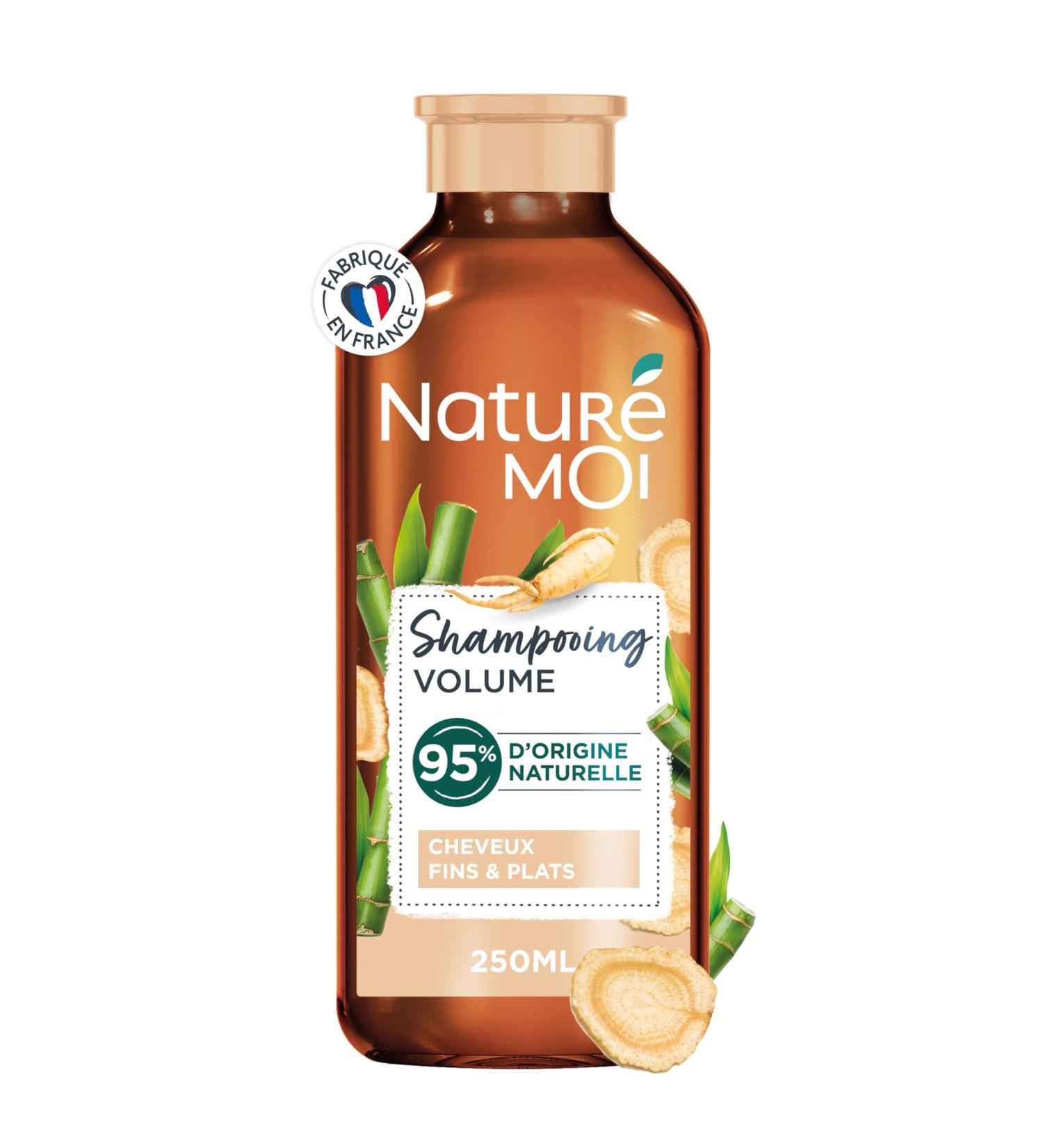Natur Moi - Sulfate-Free Volume Shampoo - Care for Fine and Flat Hair - Strength and Volume - Organic Bamboo and Ginseng - 95% Natural Origin - 250 ml - Made in France - Buy Online on GoSupps.com