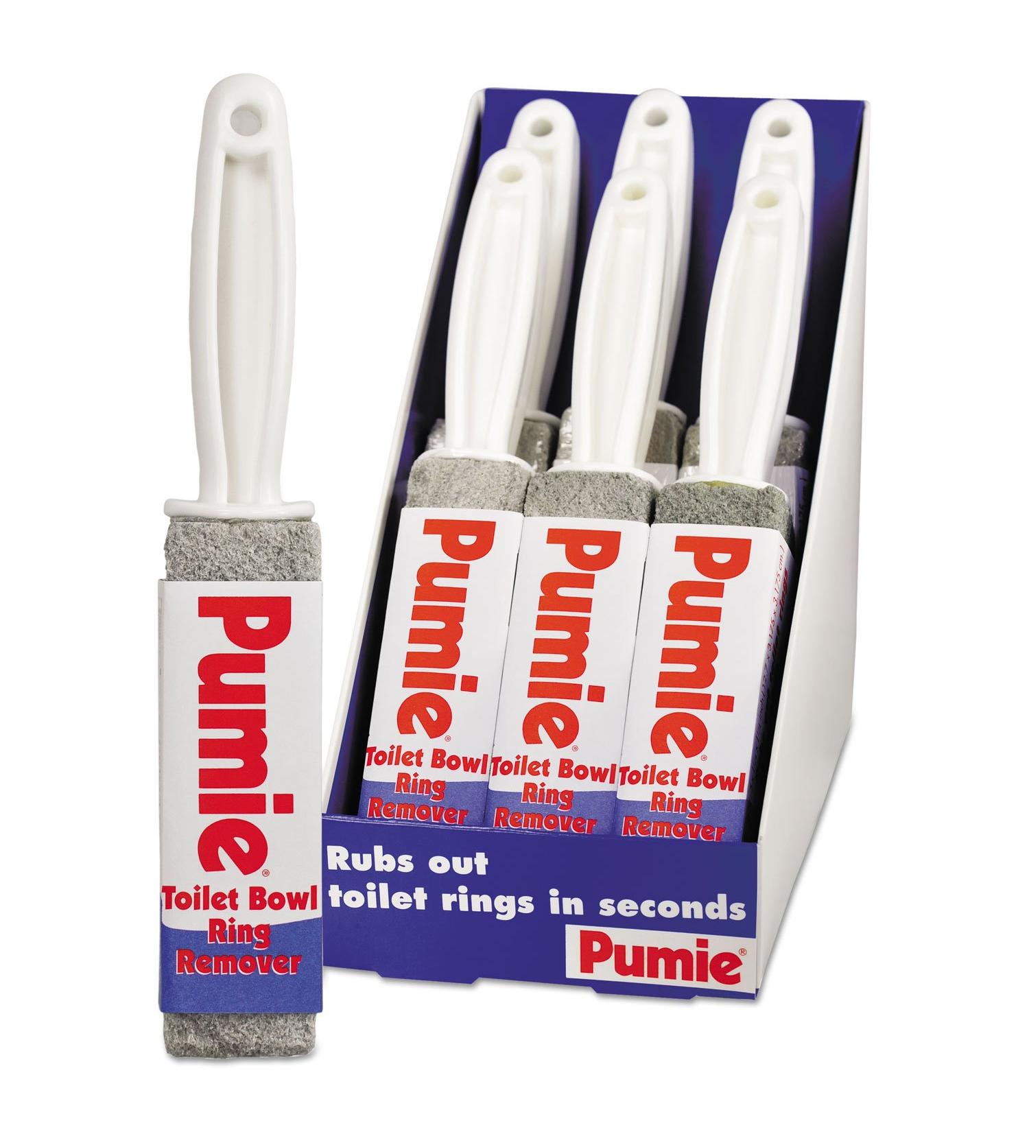 UPM Pumie JAN6 Toilet Bowl Ring Remover with Handle Pumice Gray