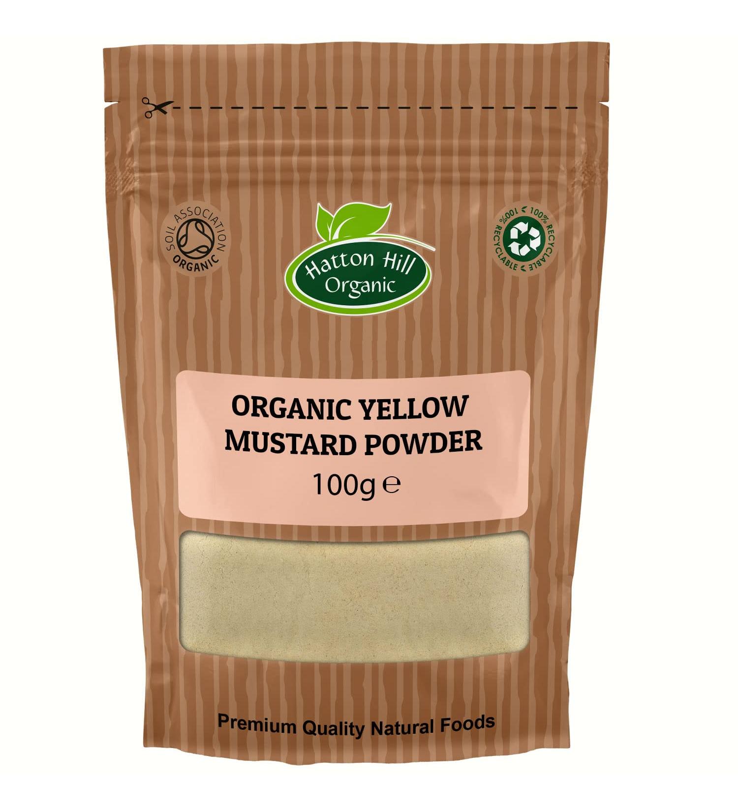 Hatton Hill Organic Yellow Mustard Powder 100g - 100% Natural and Organic - Buy Online on GoSupps.com