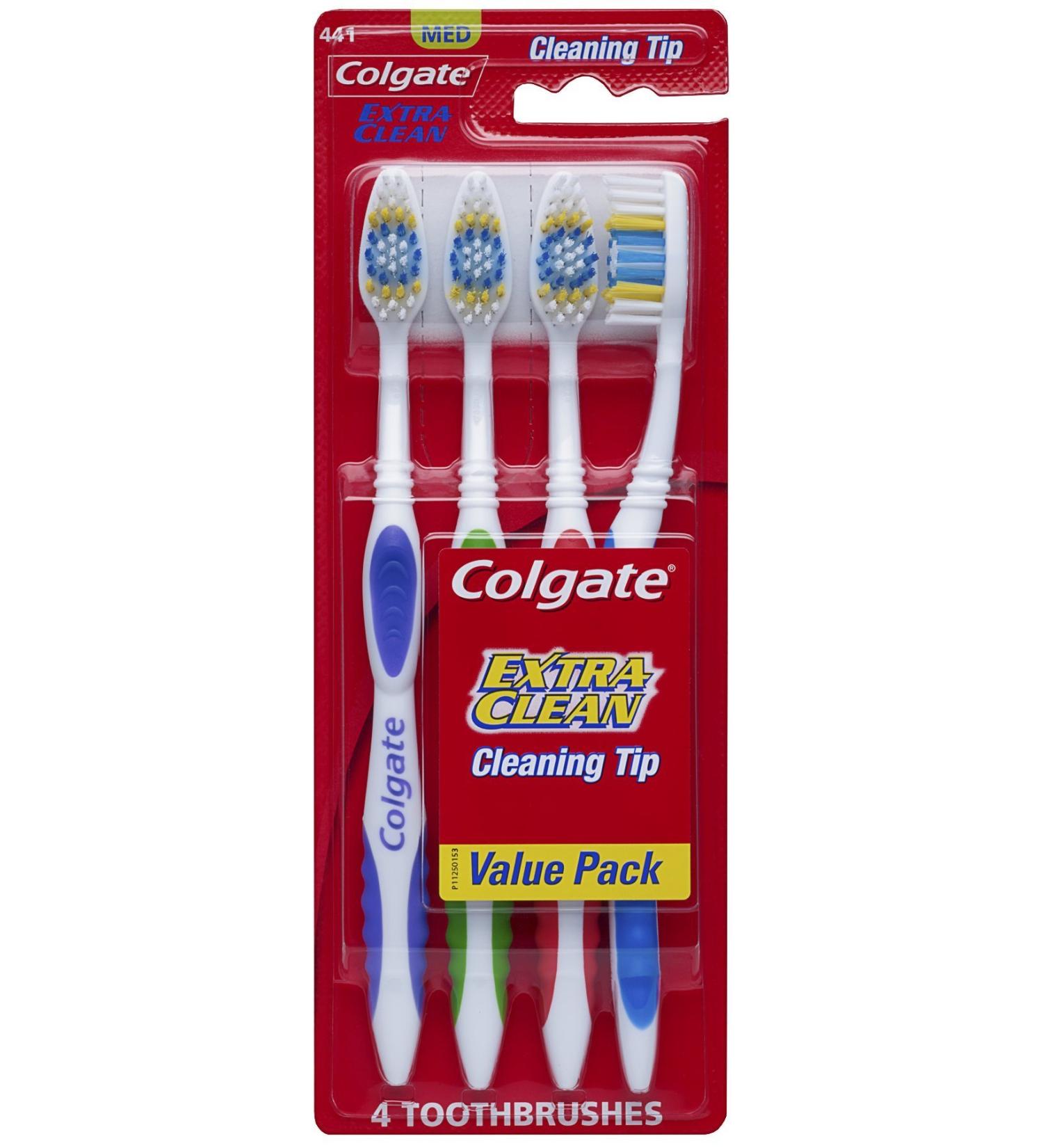 Colgate Extra Clean Full Head Toothbrush Medium - 4 Count (Pack of 3) | Value Pack - Buy Online on GoSupps.com