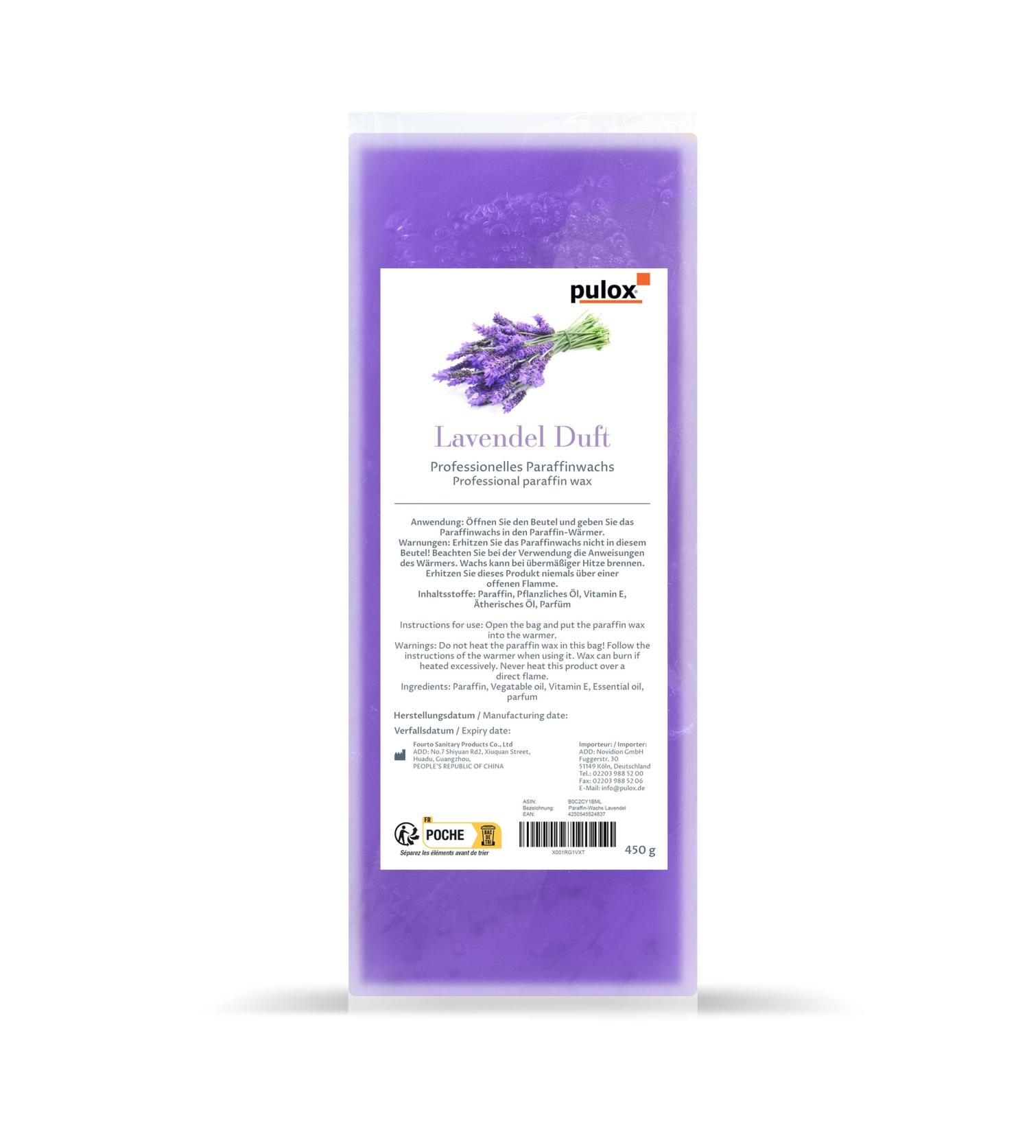 Pulox Lavender Paraffin Wax 450g - Nourishing Wax for Paraffin Baths & Warmers | International Shipping - Buy Online on GoSupps.com