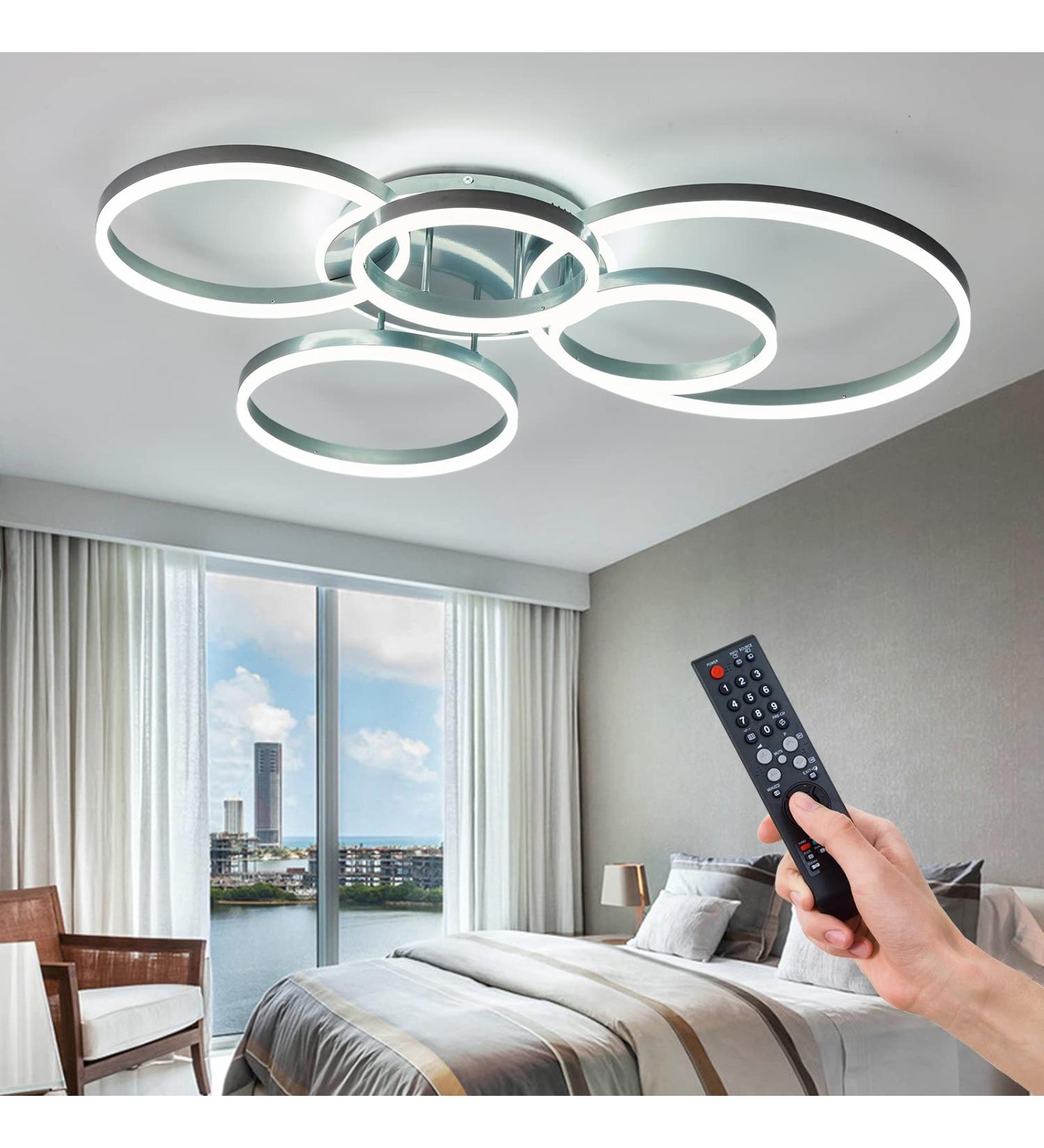 Buy LED Dimmable Ceiling Lamp | 85W Round Spotlight Chandelier for Living Room Bedroom & Office - Stylish Aluminum Design - Buy Online on GoSupps.com