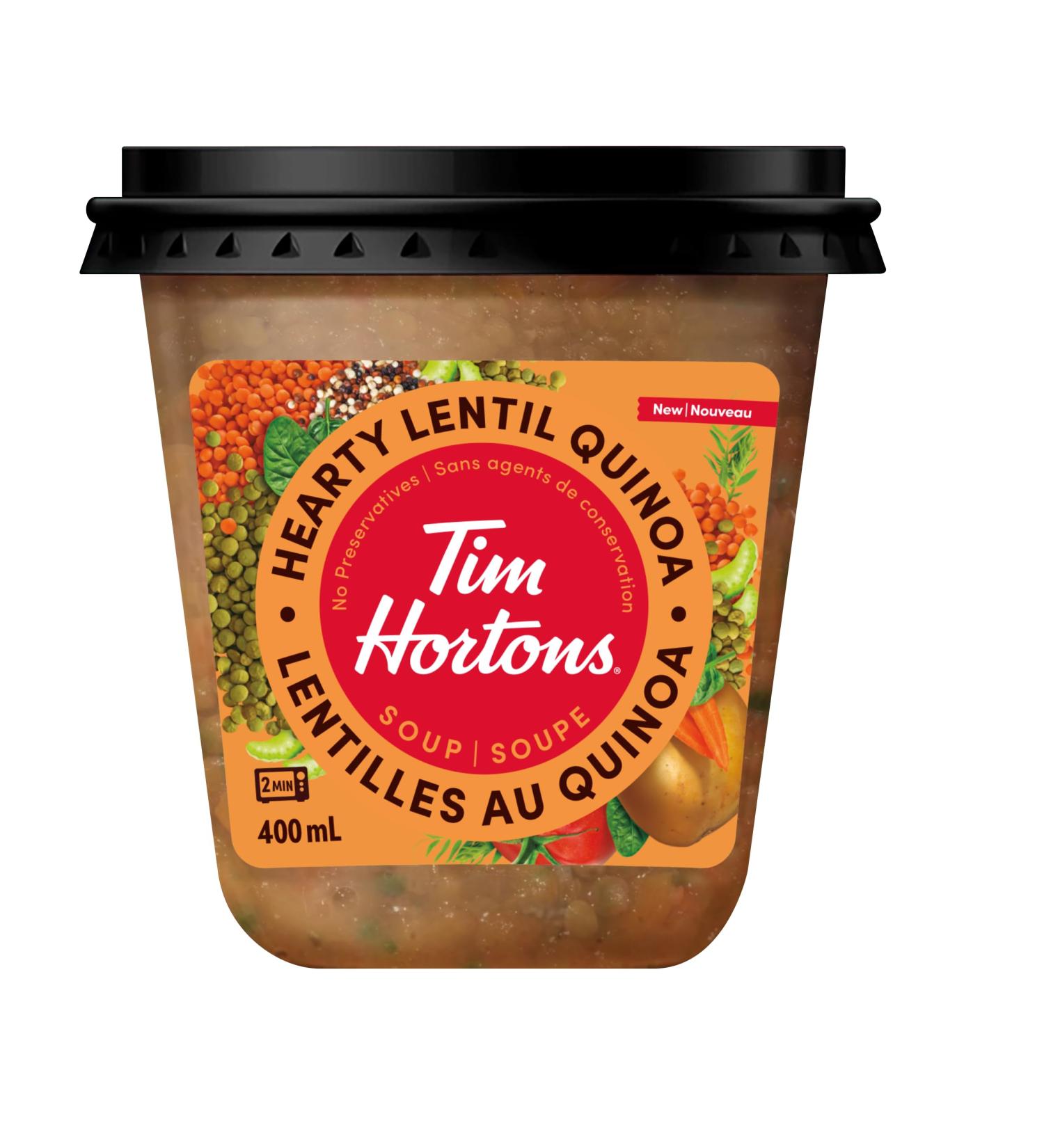 Tim Hortons Hearty Lentil Quinoa Soup Ready to Serve On the Go 400ml Lentil 400 ml (Pack of 1) - Buy Online on GoSupps.com