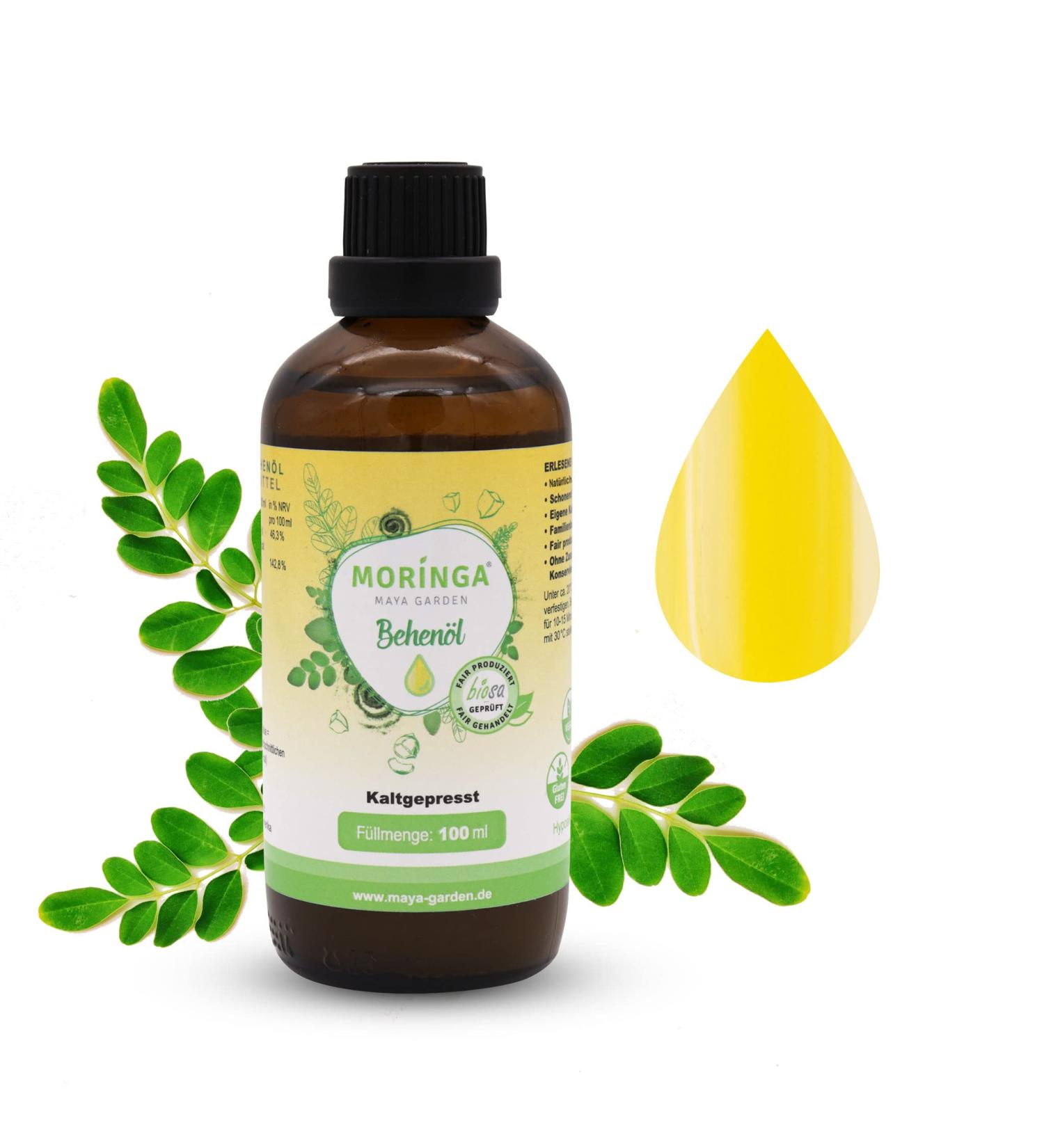  Moringa Maya Garden Maya Garden Cold-Pressed Moringa Oil 100ml Behen l Oil Based on Moringa Oleifera Seeds Premium Moringa Oil from the Miracle Tree Raw Food Grade - Buy Online on GoSupps.com