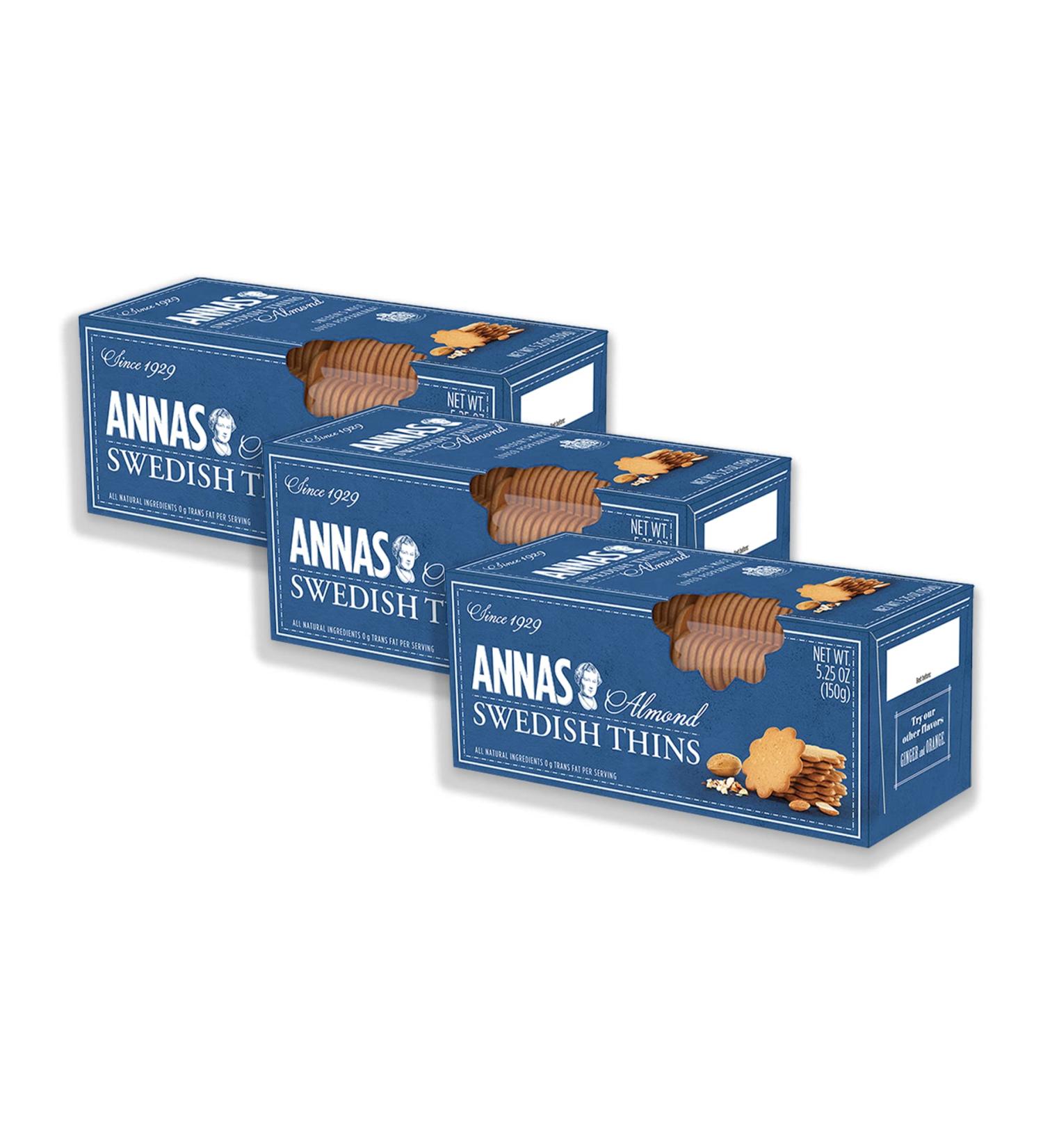 Anna's Swedish Thins Almond -- 5.25 oz (Pack of 3)