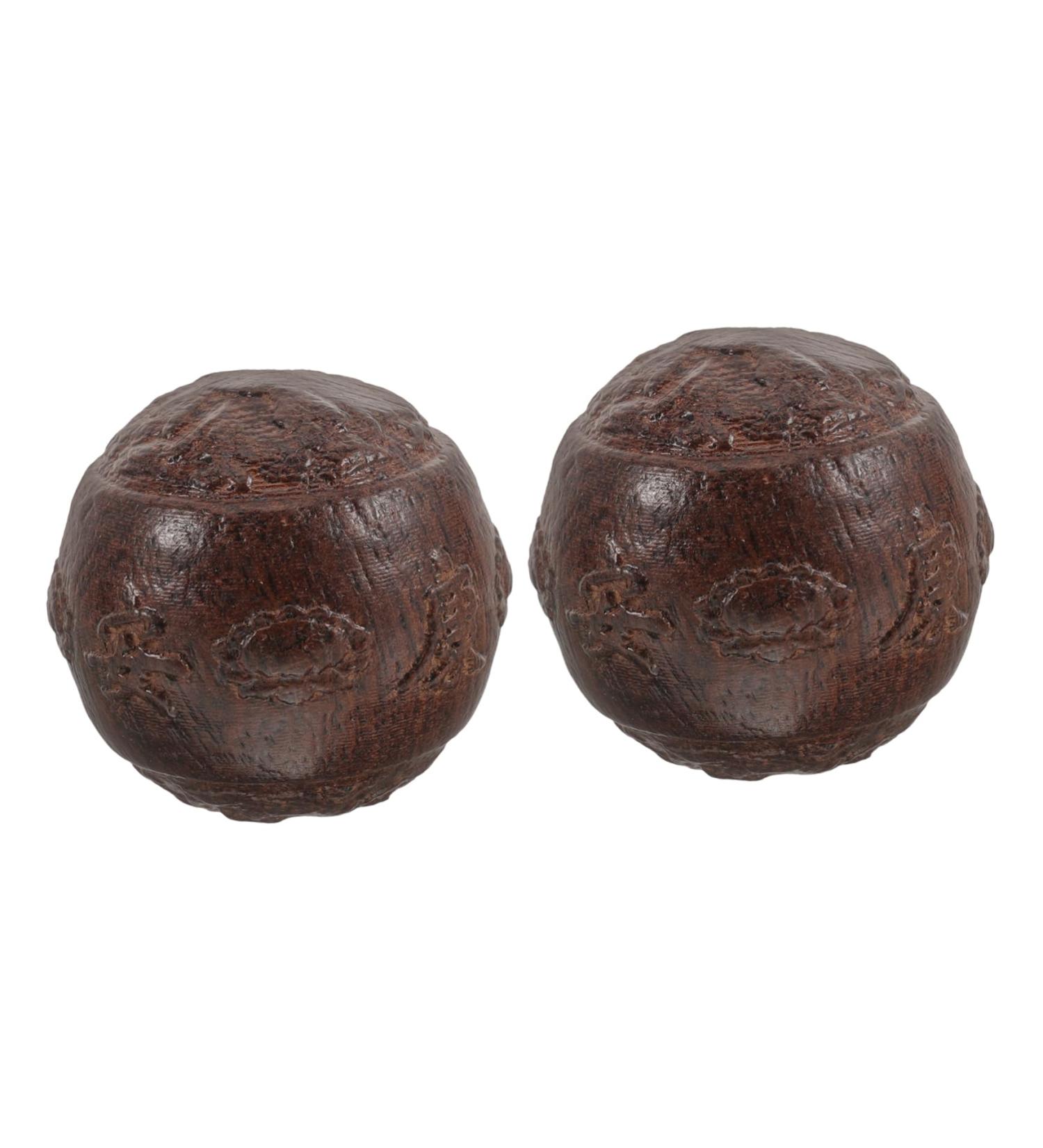Buy Tovinanna Wooden Massage Hand Relaxation Balls - Portable Baoding Ceramic Therapy Balls for Stress Relief & Training | Ideal for Sports & Home Use - Buy Online on GoSupps.com