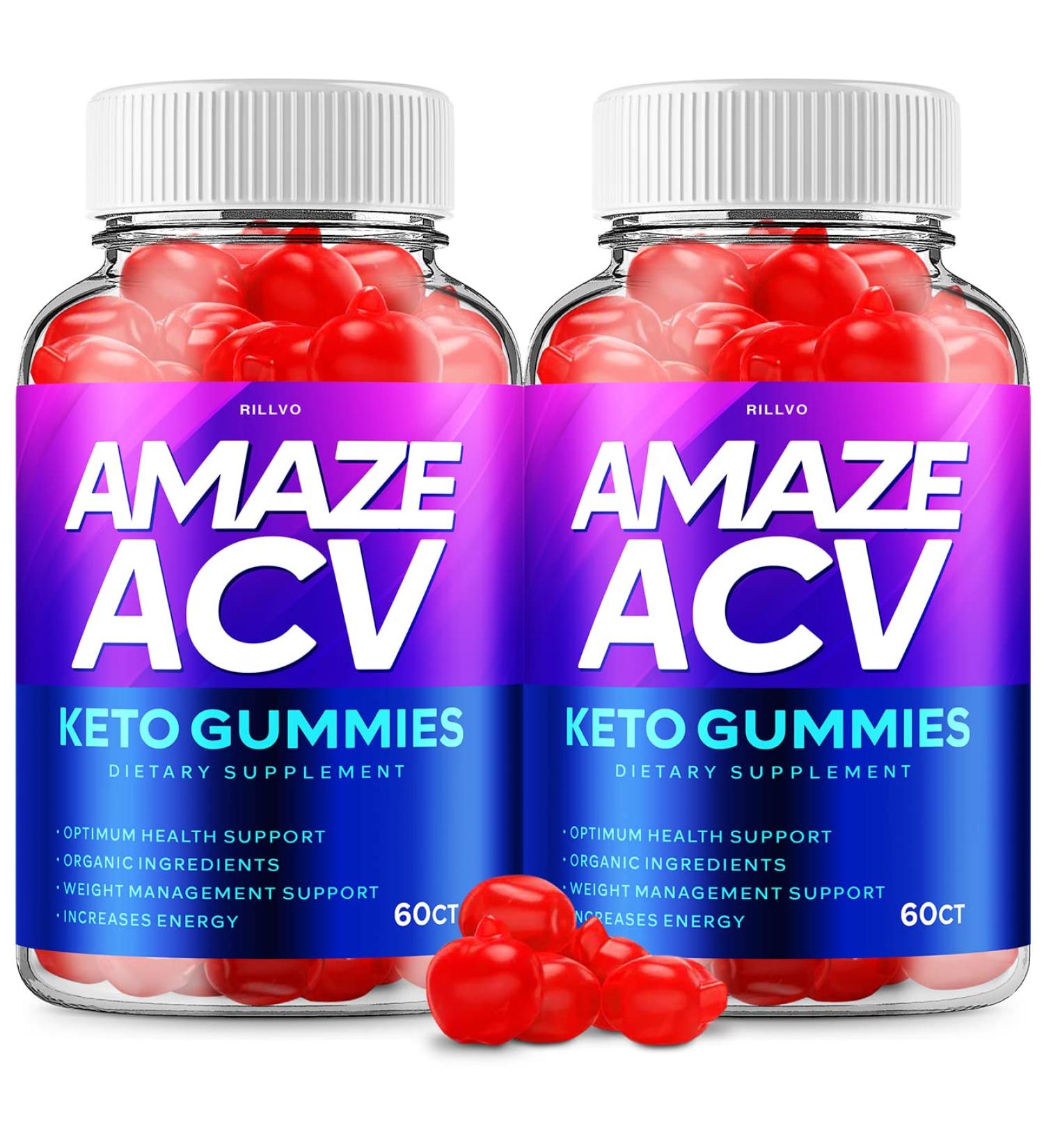(2 Pack) Amaze Keto ACV Gummies - Advanced Formula for Shark Tank Results - 120 Dietary Support Supplement - Buy Online on GoSupps.com