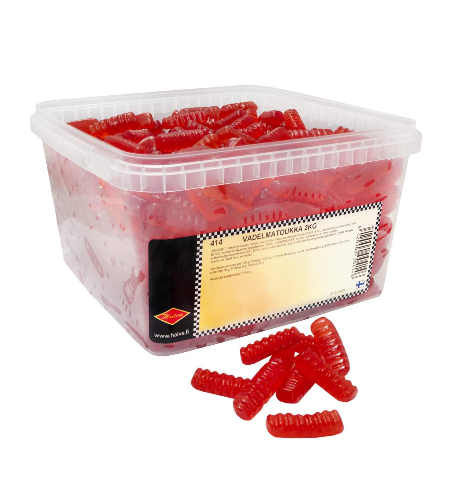 Halva Bonbons la framboise Vadelmatoukka 2 kg