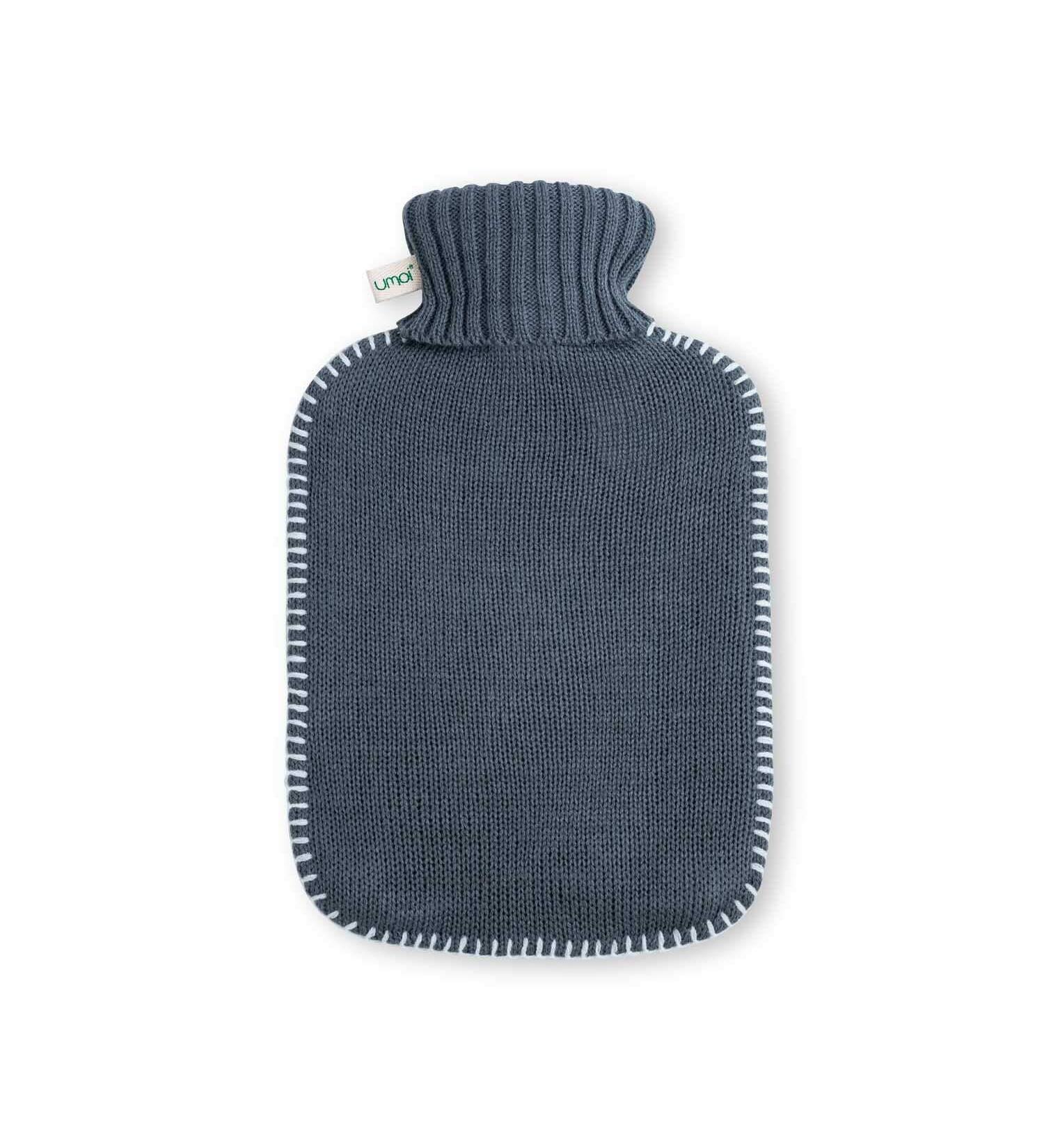 Premium 1.8L Hot Water Bottle with Soft Knitting Cover - BS1970:2012 Certified - Dark Gray Heat Pillow for Comfort - Buy Online on GoSupps.com
