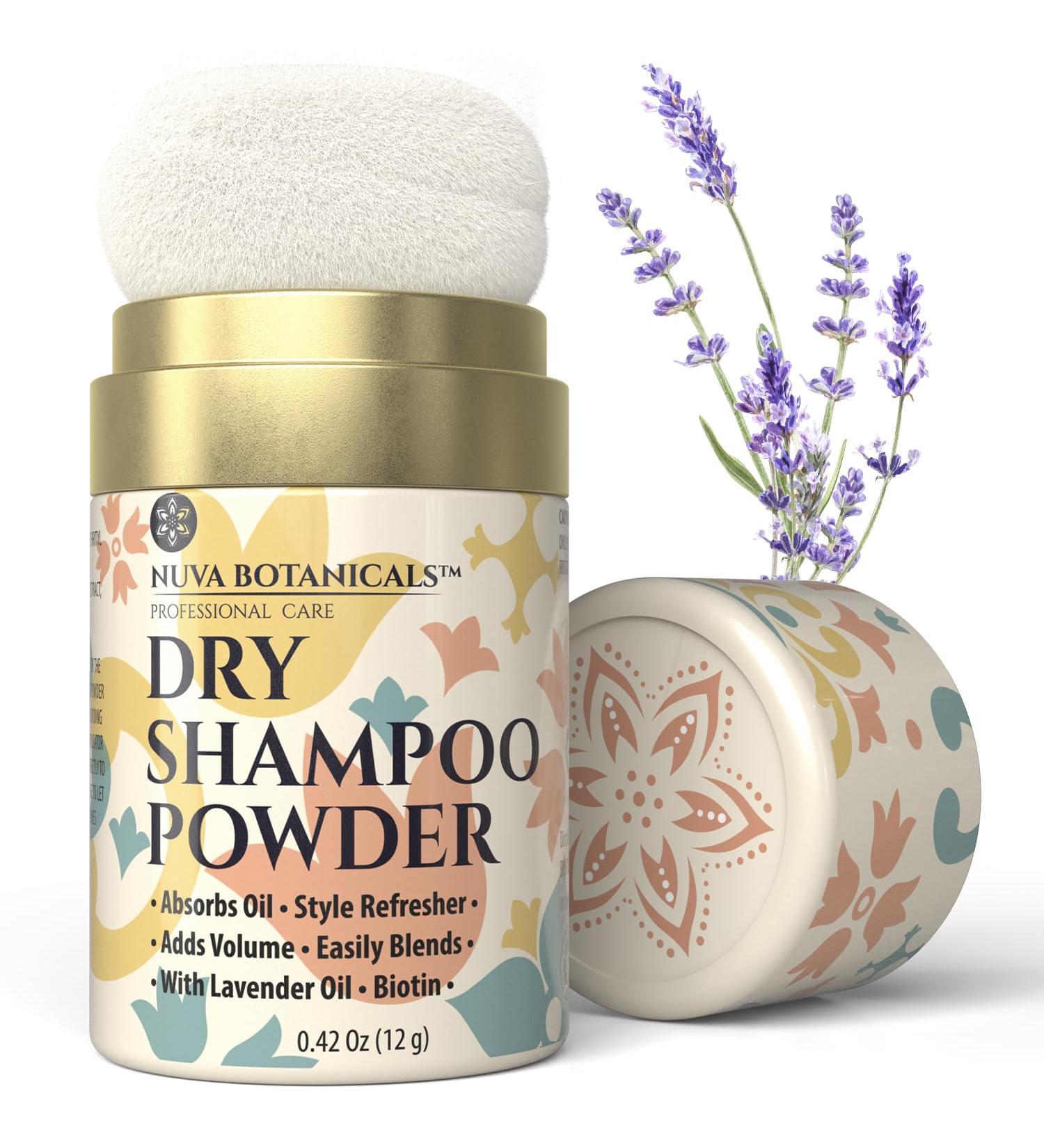 Nuva Botanicals Poudre de Shampoing Sec sans A rosol la Biotine Extrait de Lavande et Ginseng Cor en Format Voyage Volumisant (12 g) Cadeau pour Elle - Buy Online on GoSupps.com