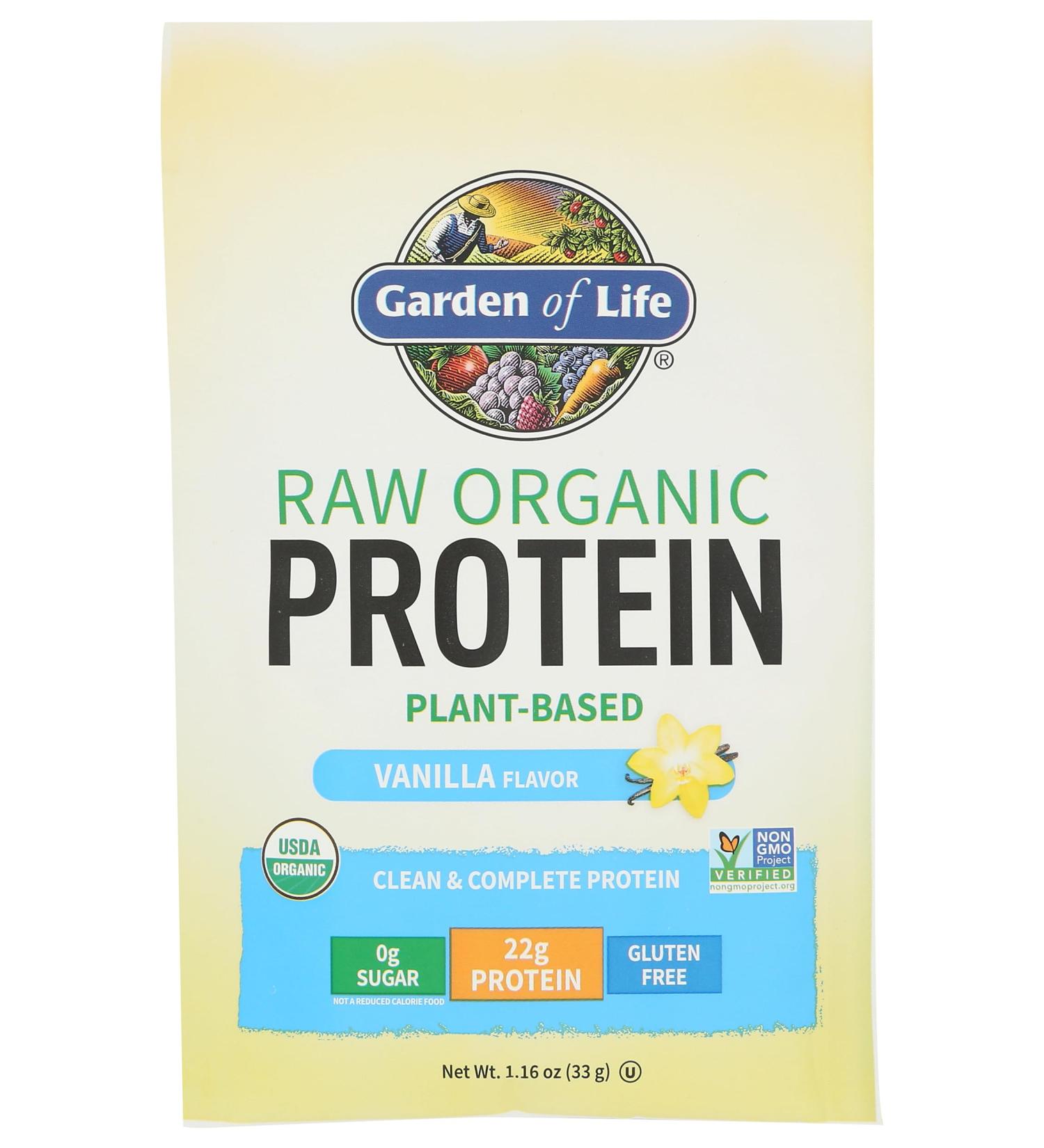 Garden Of Life Organic Raw Protein Vanilla 1.16 OZ - Buy Online on GoSupps.com