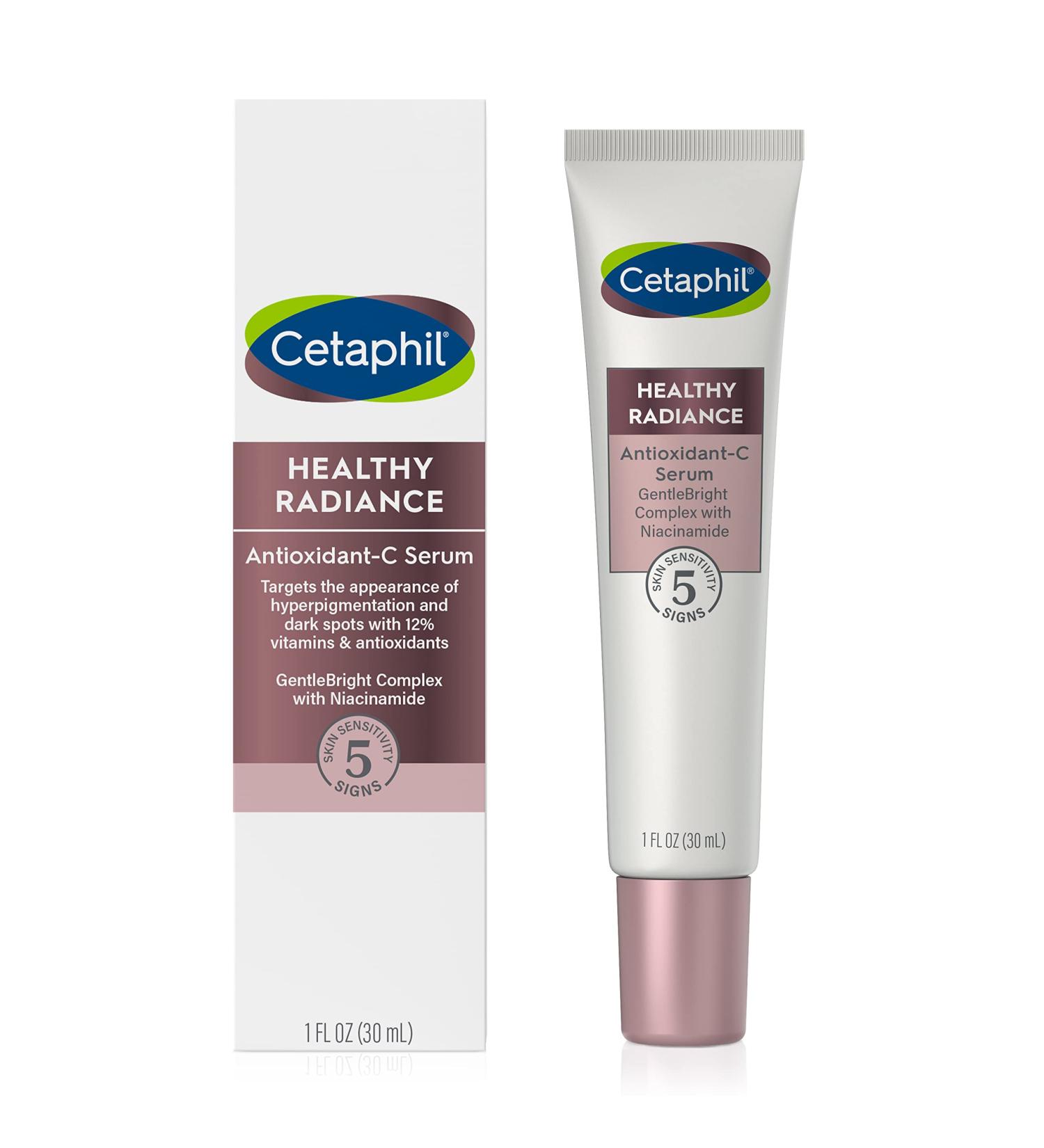 Cetaphil Healthy Radiance Antioxidant-C Serum | Visibly Reduces Dark Spots | Sensitive Skin Friendly | Fragrance Free - 1 oz - Buy Online on GoSupps.com
