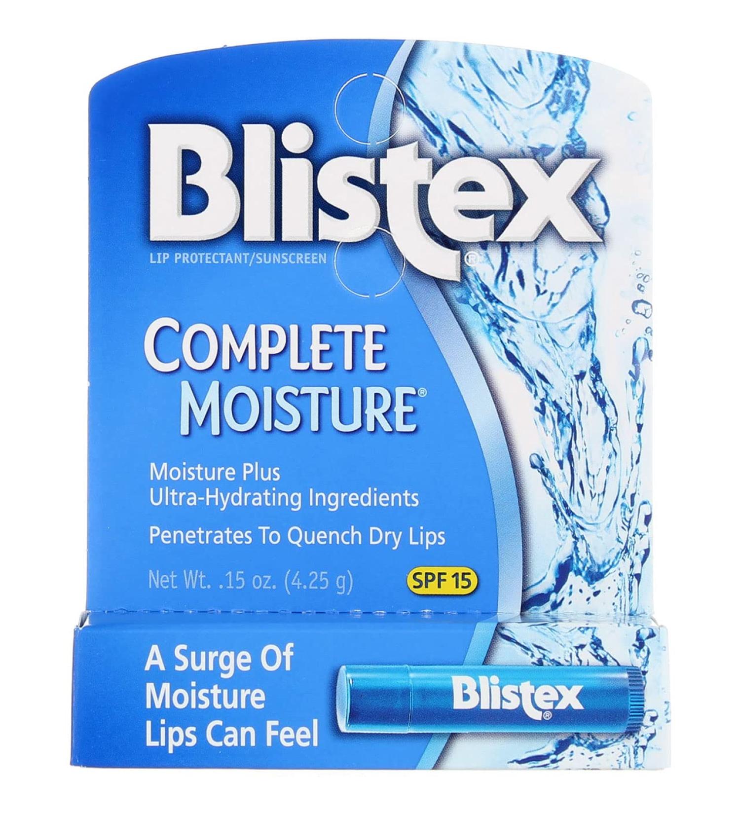 Buy Blistex Complete Moisture Lip Balm SPF 15 - Hydrating Lip Care for All Skin Types - 0.15 oz International Shipping Available - Buy Online on GoSupps.com