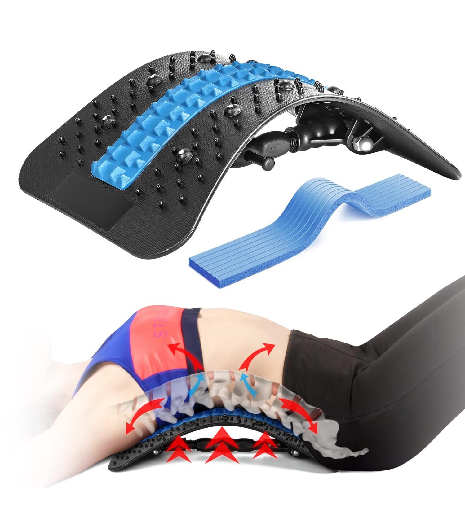 Back Extensor & Massager 2024 | Multi-Stage Lumbar Support for Herniated Disc Scoliosis & Sciatica - Improve Lower & Upper Back Health - Buy Online on GoSupps.com