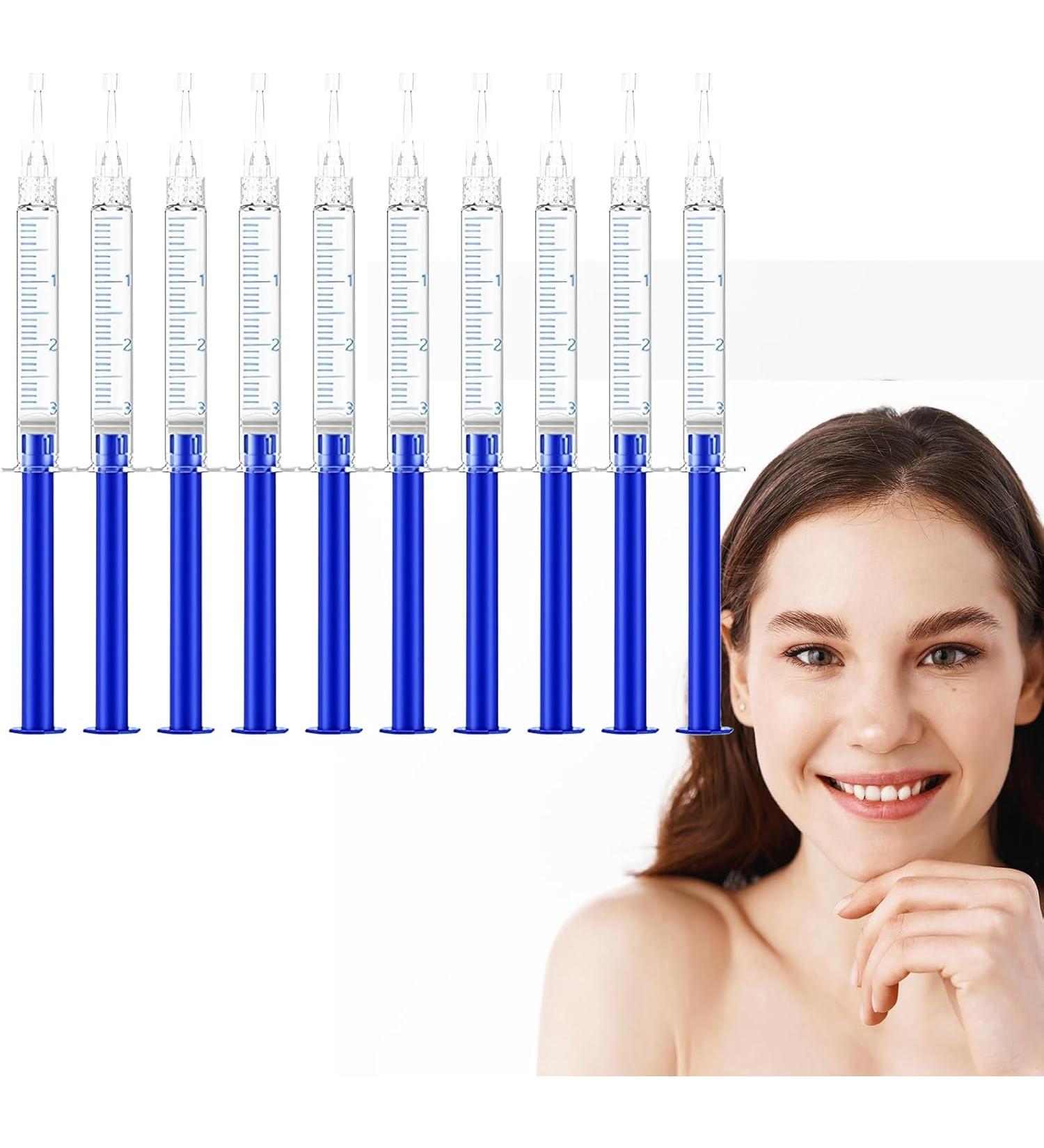 Xumann 10PCS Teeth Whitening Gel 3ml Teeth Whitening Gel Syringes Bleaching Gel Teeth Whitener Gels Refills Kit - Buy Online on GoSupps.com