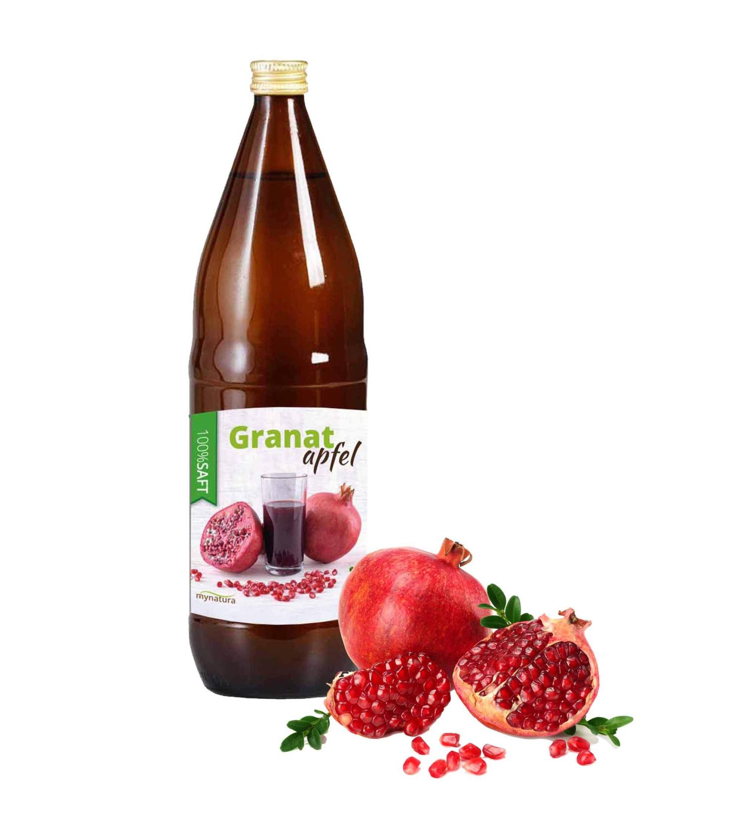  mynatura Mynatura 100% Natural Pomegranate Juice - 3L - No Additives - Rich in Vitamins - Natural Product - Fruit Juice - Dessert - Sugar Free - Glass Bottle (3L) - Buy Online on GoSupps.com