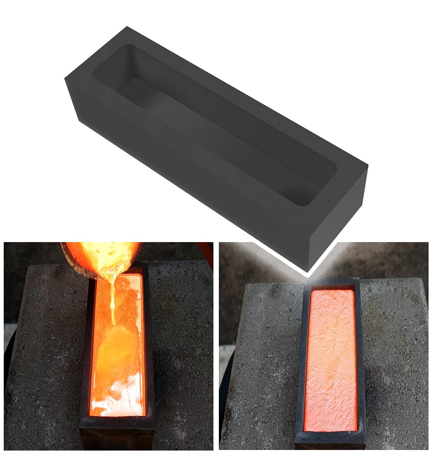 2KG Graphite Ingot Mold Crucible for Gold Silver Aluminum Copper Brass Refining - Buy Online on GoSupps.com