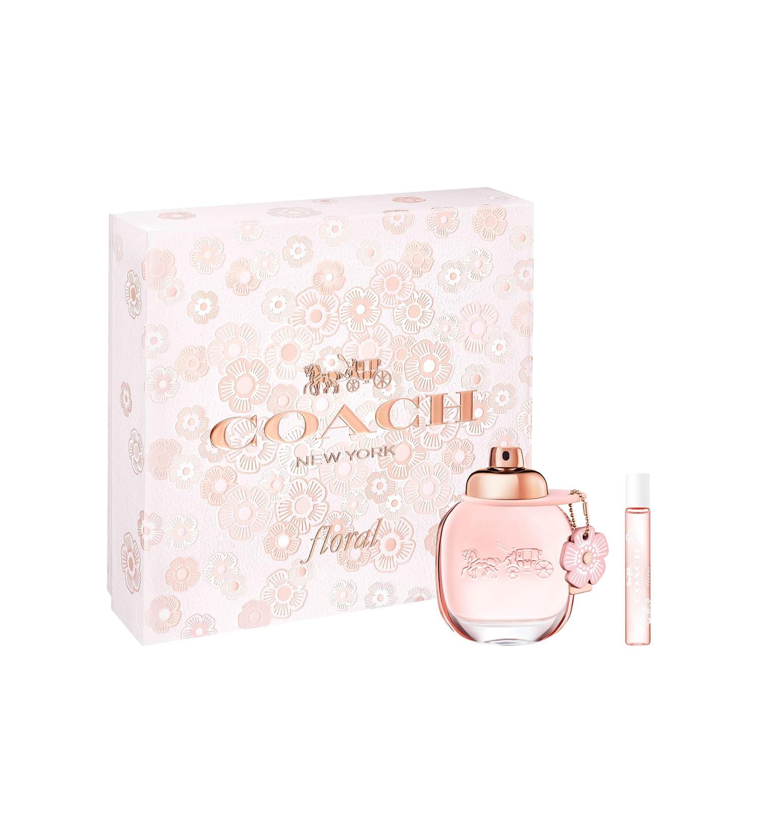 Coach Floral Eau de Parfum 2 Piece Set - 1.7 fl. oz. Spray 0.25 fl. oz. Purse Spray - Long Lasting Fragrance with notes of Pineapple Sorbet Peony & Crystal Musks - Floral & Fruity