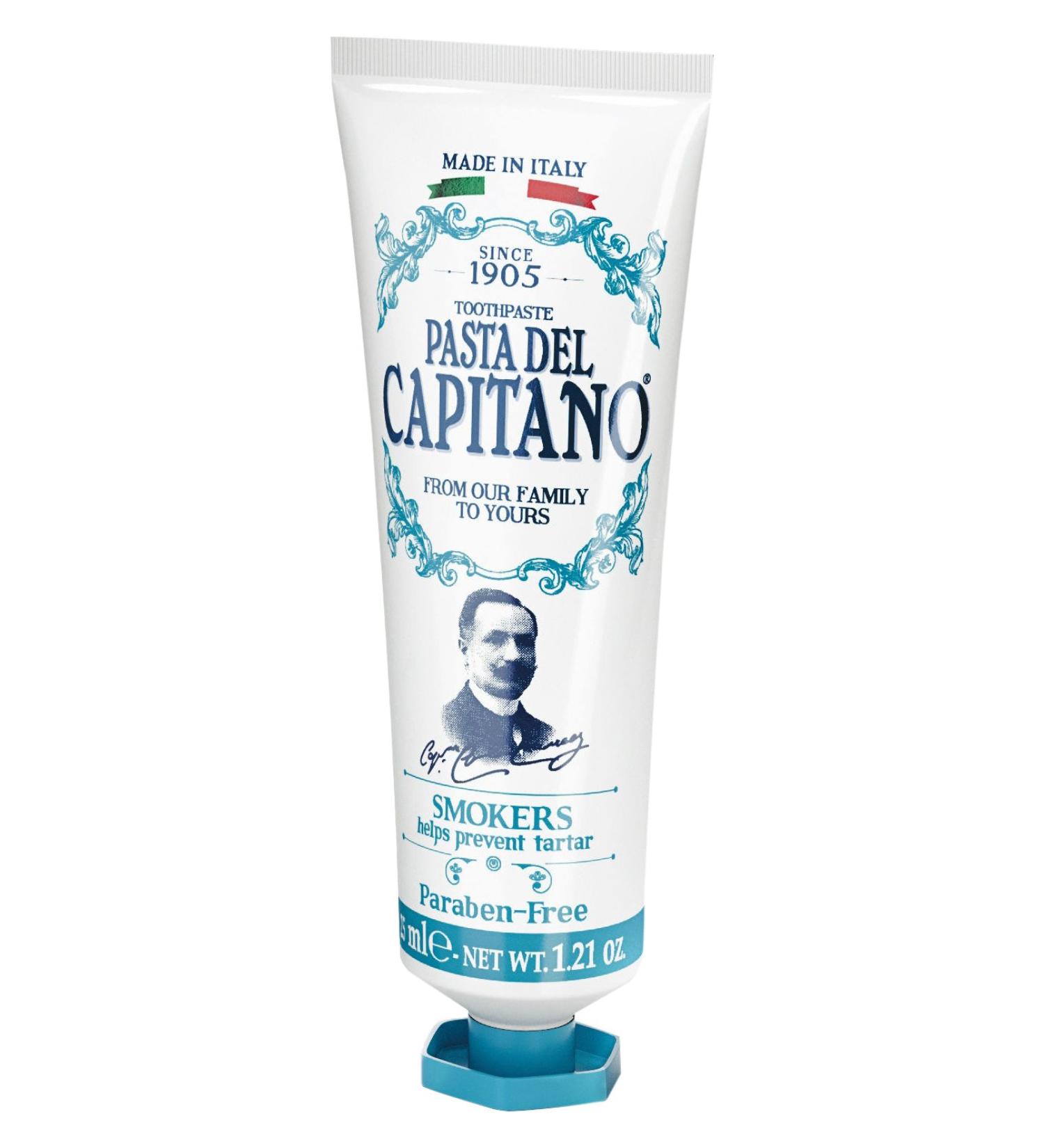 Pasta del Capitano 1905 Smokers Toothpaste 25ml - Best Whitening & Freshness for Smokers | Buy Internationally - Buy Online on GoSupps.com
