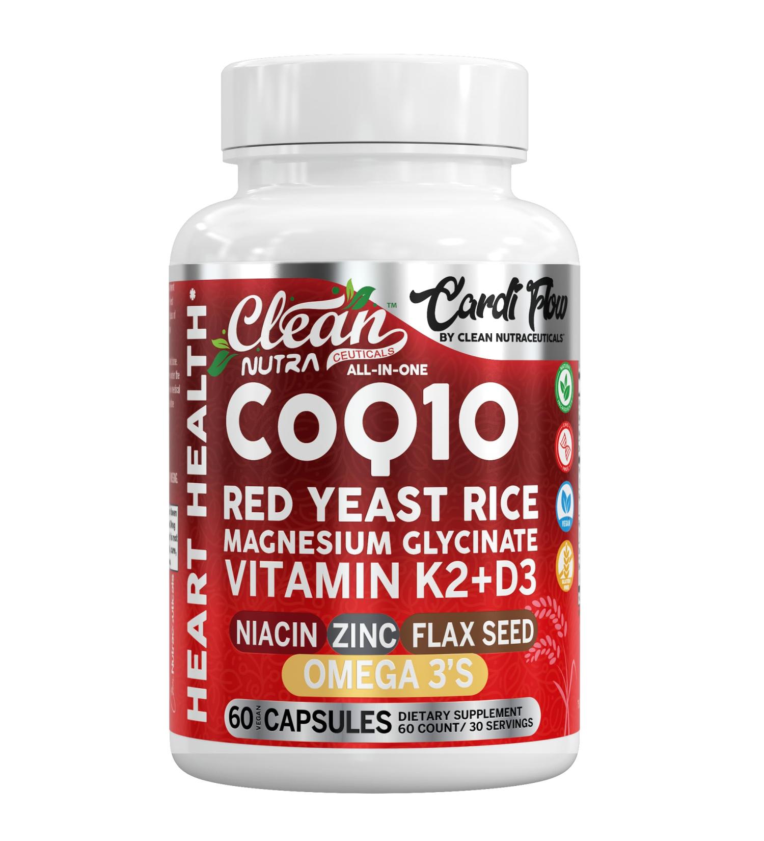 Vascu Boost Nitric Oxide Supplement Beet Root Cayenne Pepper L-Arginine Garlic Niacin Vitamin B Red Yeast Rice Flax Seed Turmeric Curcumin Supplement 90 Capsules by Clean Nutra - Buy Online on GoSupps.com