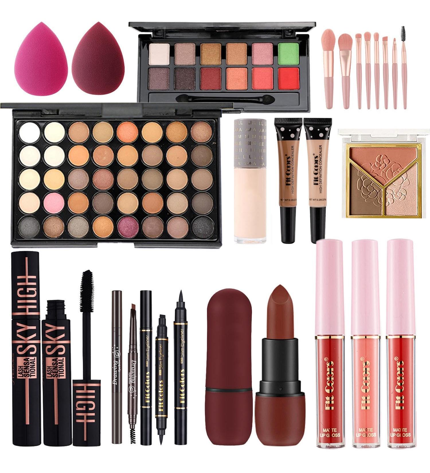 All-in-One Portable Makeup Kit for Women | Professional Multipurpose Makeup Set for Beginners & Pros - Buy Online on GoSupps.com