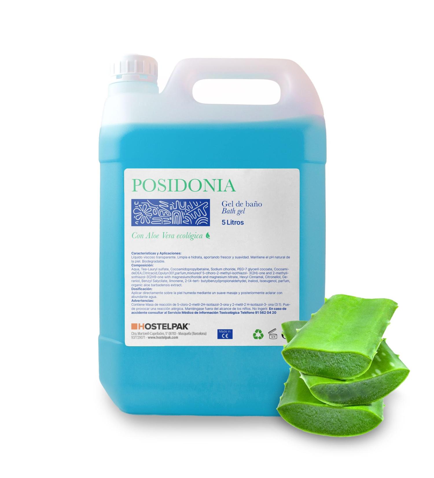  Hostelpak 1 Posidonia Collection shower gel with organic aloe vera 5L - Posidonia Amenities Hotel Collection - Buy Online on GoSupps.com