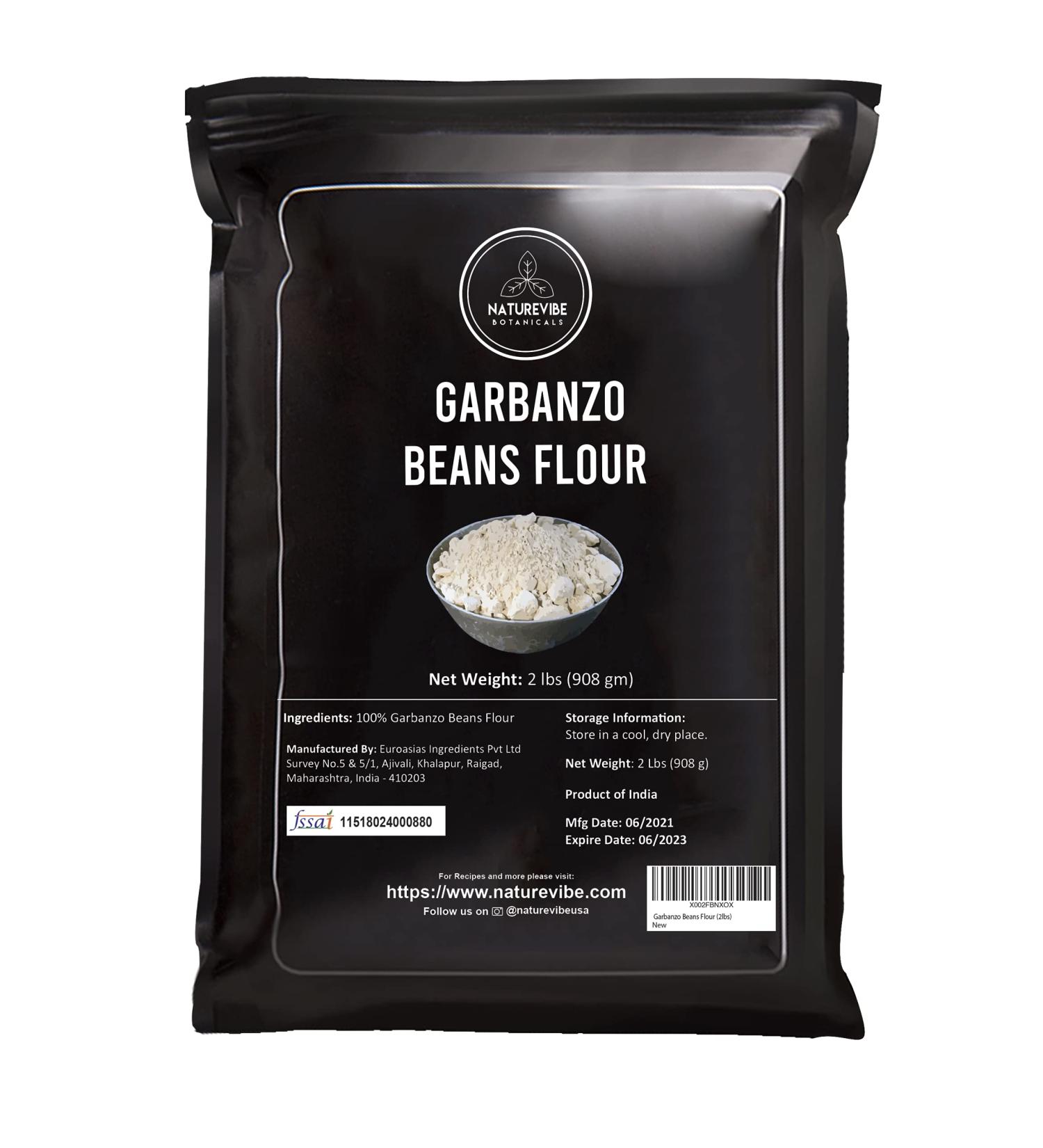 Naturevibe Botanicals Garbanzo Beans Flour 2lbs | Premium Quality for Cooking (32oz) - Buy Online on GoSupps.com